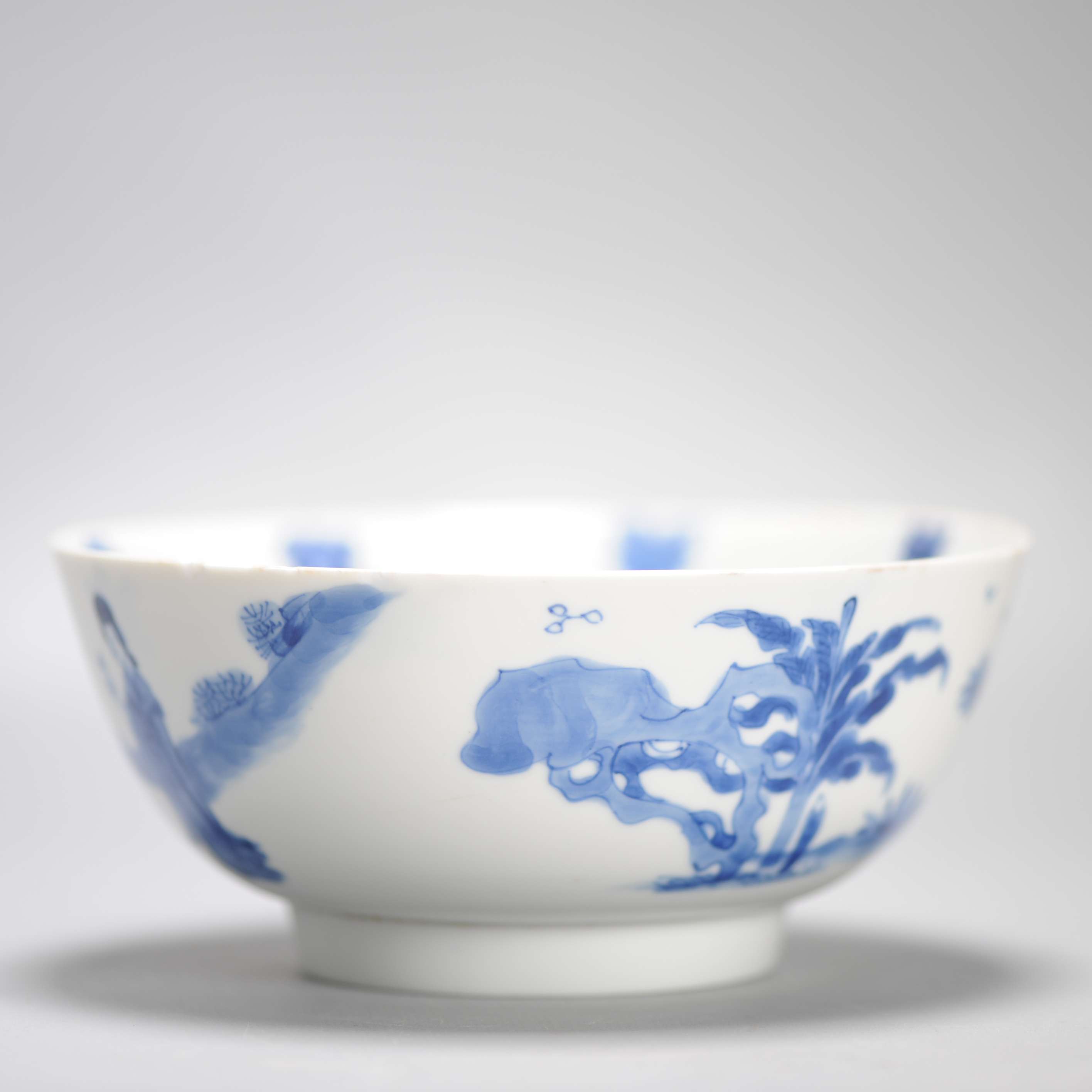 Kangxi period Chinese porcelain Bowl Figures Flowers Objects Chenghua Mark - Image 8