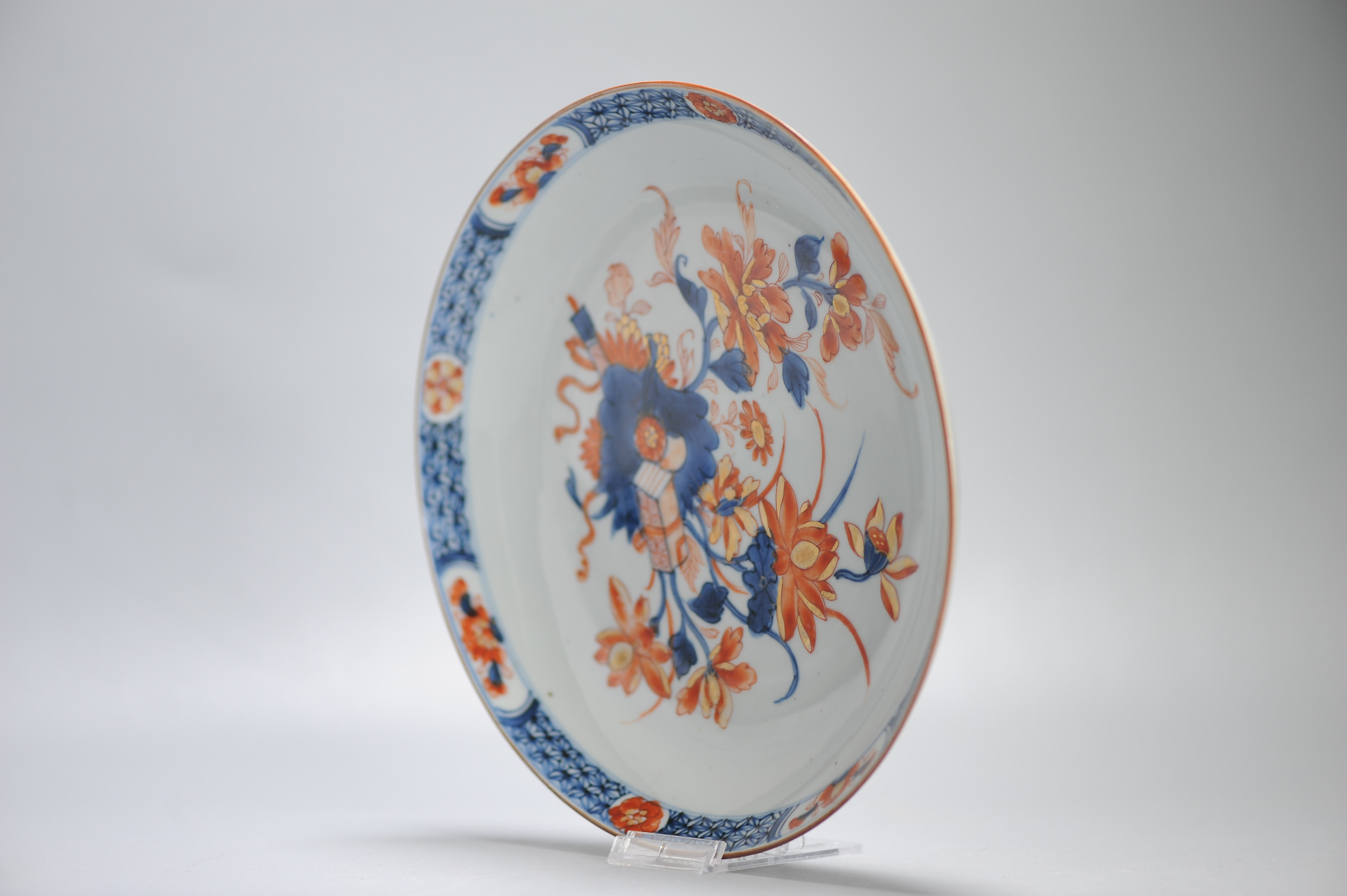Perfect Antique 18C Antique Kangxi Yongzheng Chinese Porcelain Imari Plate - Image 23