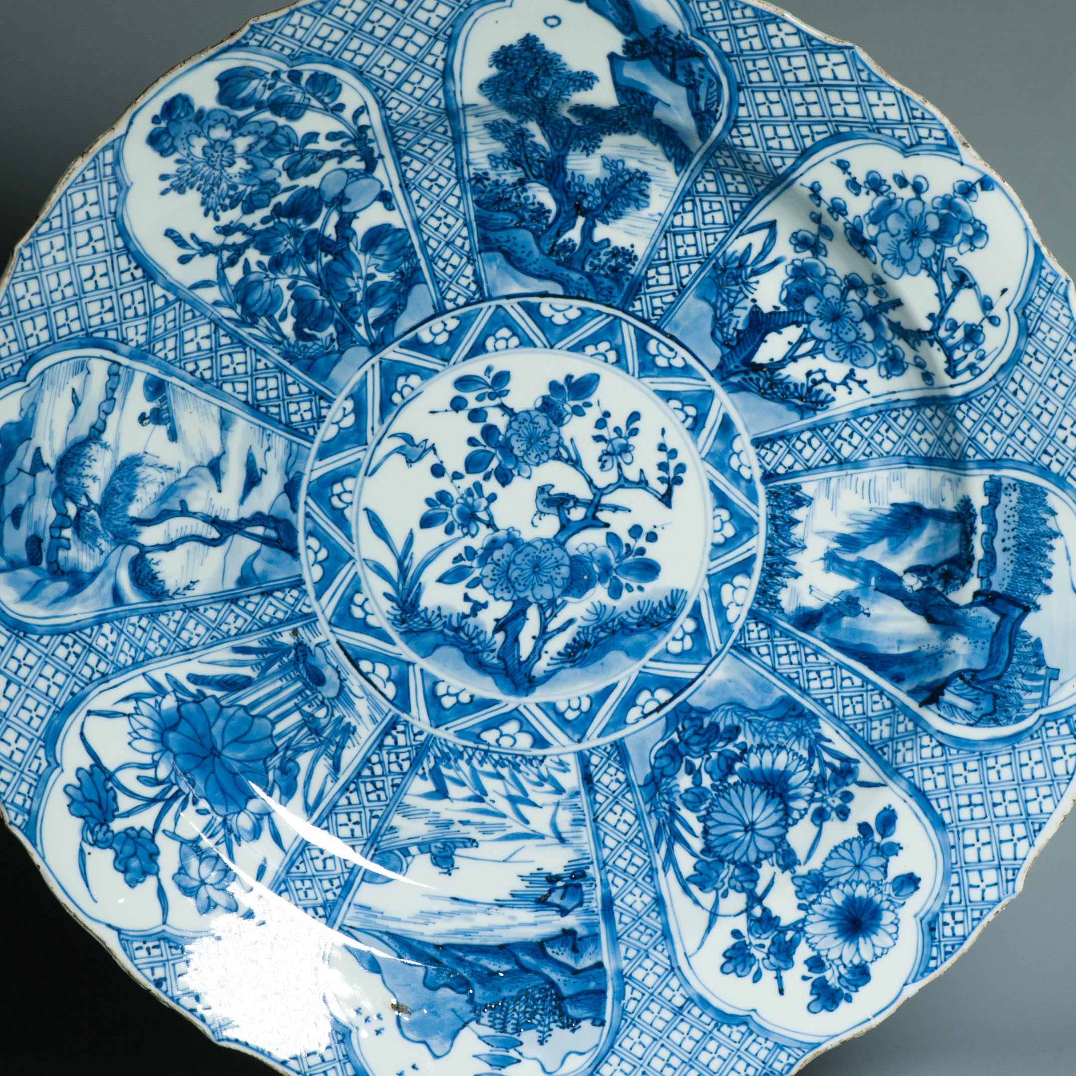 Antique 39CM 1622-1722 Kangxi Period Chinese Porcelain Charger Marked - Image 14