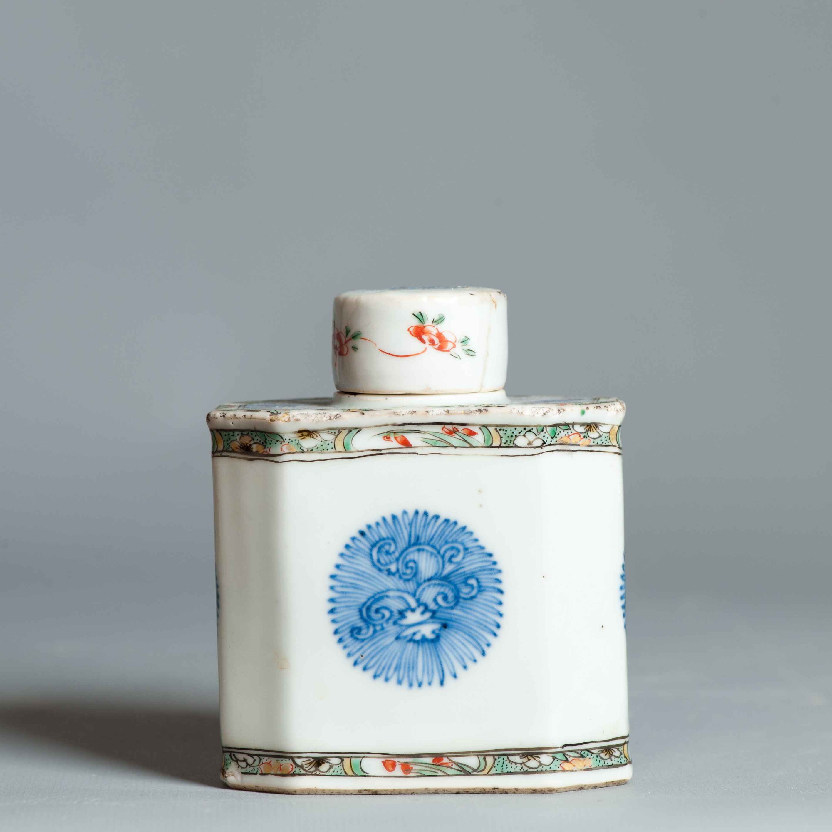 Top Level Antique Kangxi Period Famille Verte Tea Caddy Chinese China Porcelain - Image 12