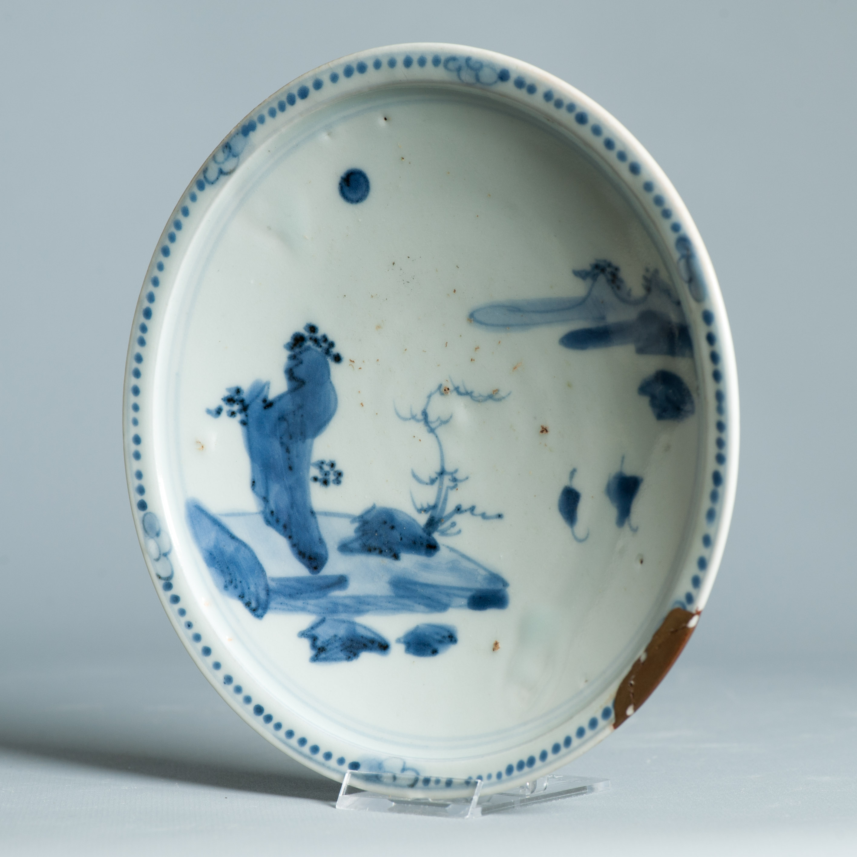 Antique Edo Very Old Japanese Shoki Imari Plate ca 1630-1650 Arita Japan Porcelain - Image 12