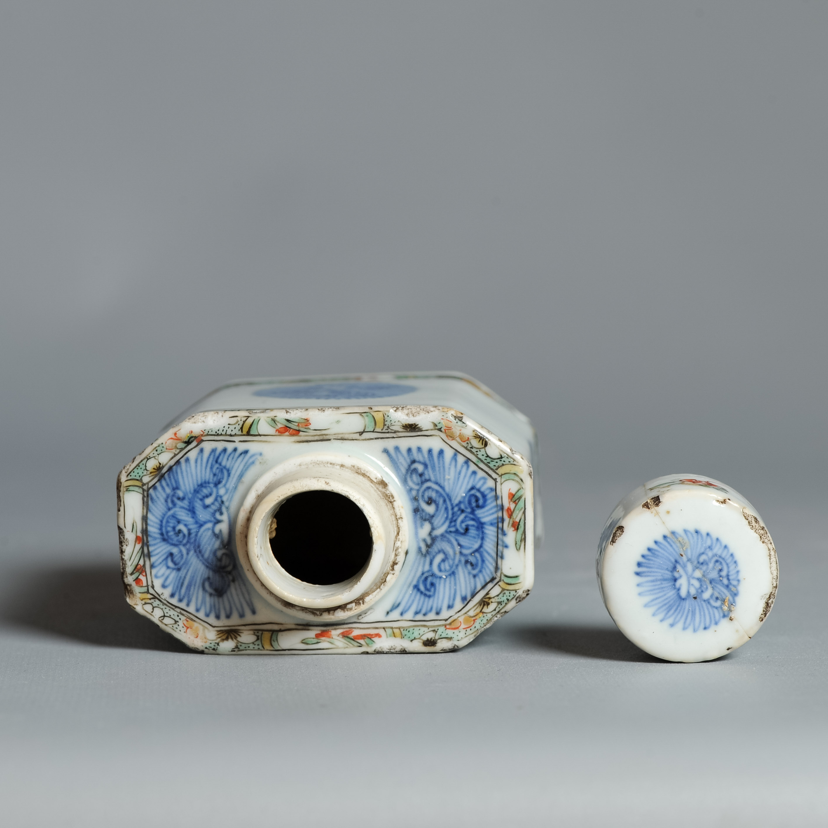 Top Level Antique Kangxi Period Famille Verte Tea Caddy Chinese China Porcelain - Image 14