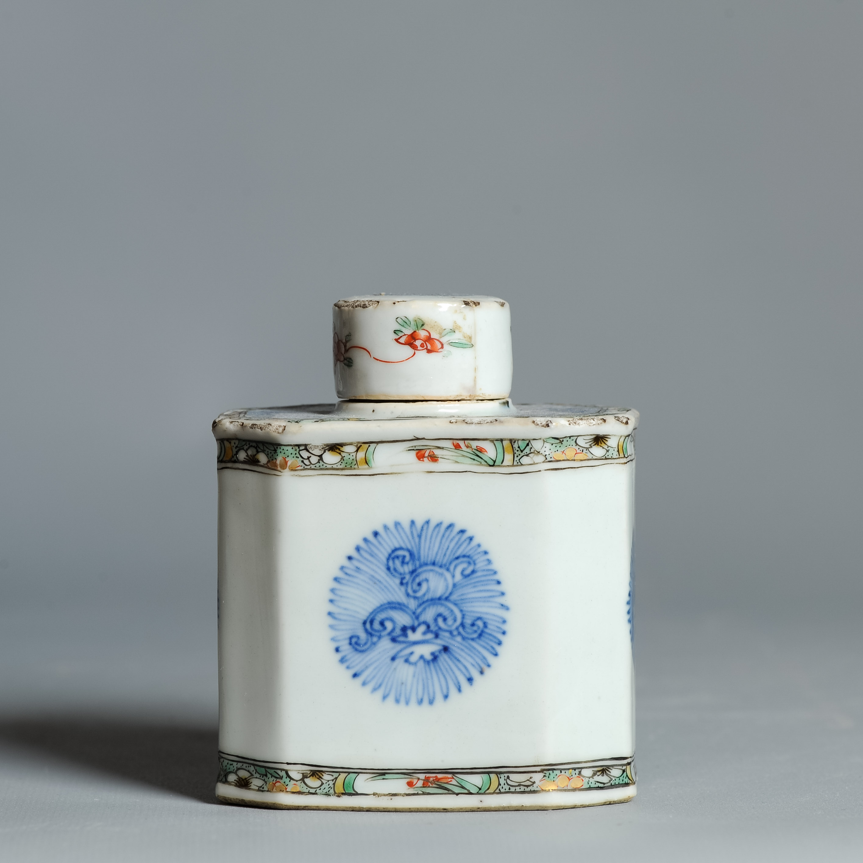 Top Level Antique Kangxi Period Famille Verte Tea Caddy Chinese China Porcelain - Image 7