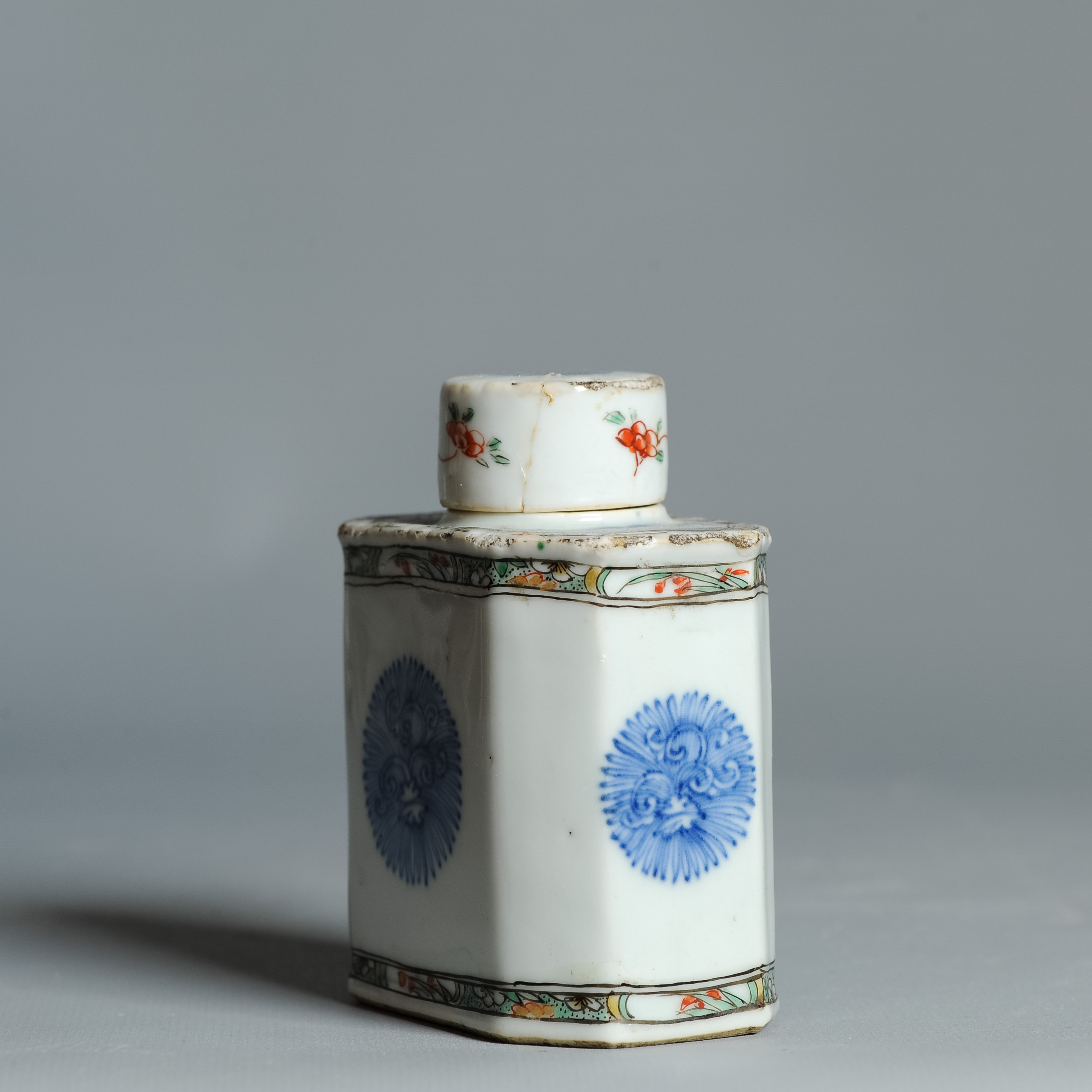 Top Level Antique Kangxi Period Famille Verte Tea Caddy Chinese China Porcelain - Image 11