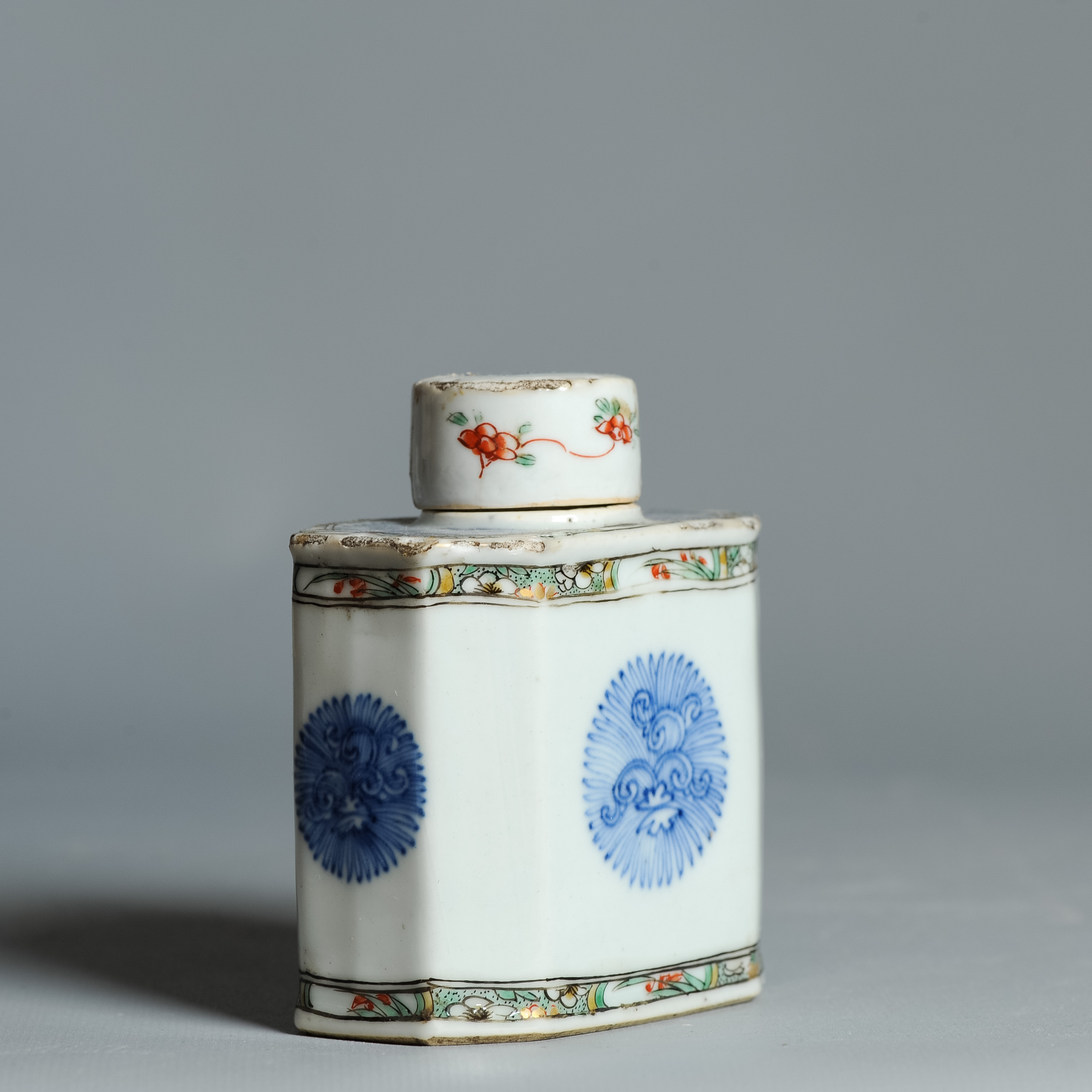Top Level Antique Kangxi Period Famille Verte Tea Caddy Chinese China Porcelain - Image 9