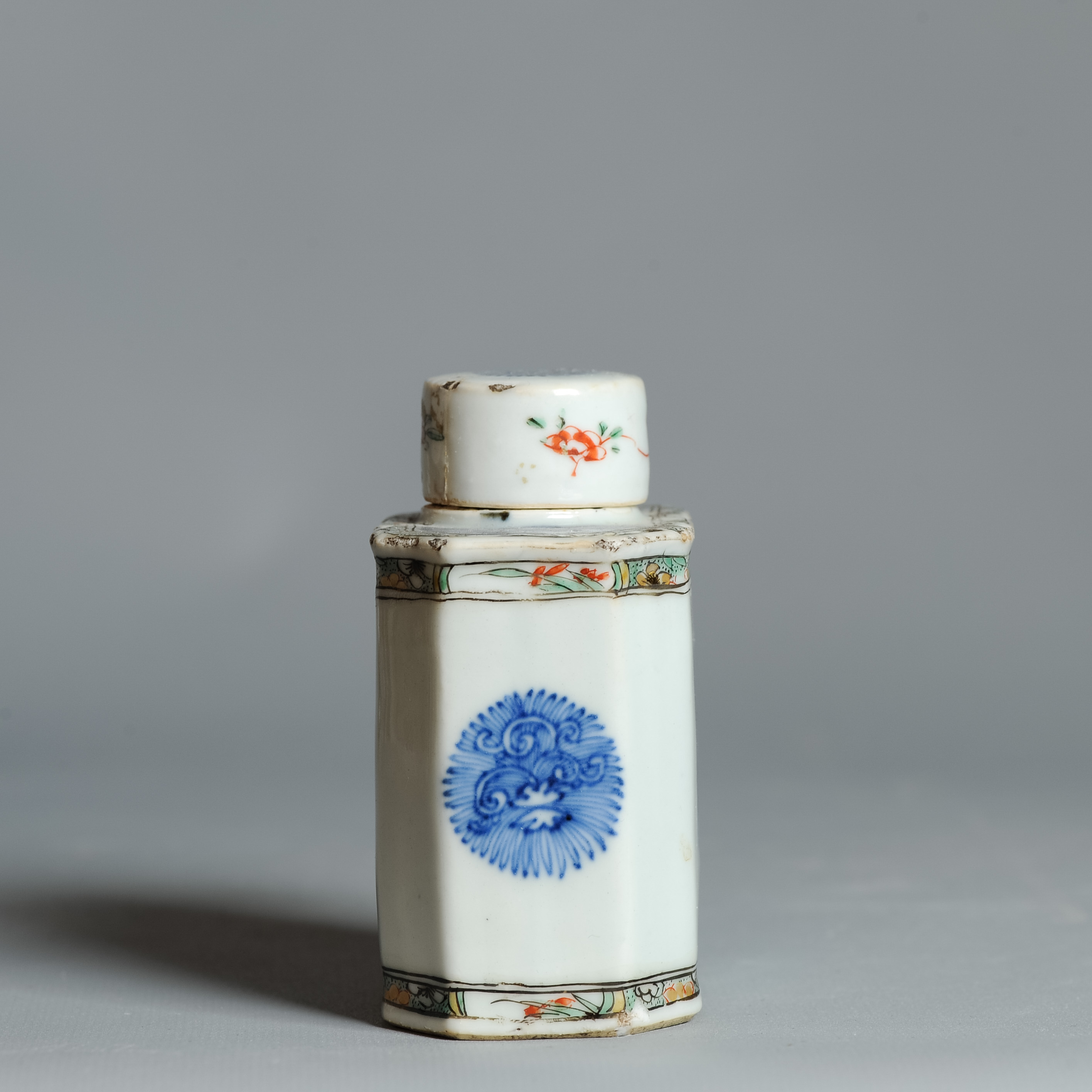 Top Level Antique Kangxi Period Famille Verte Tea Caddy Chinese China Porcelain - Image 4