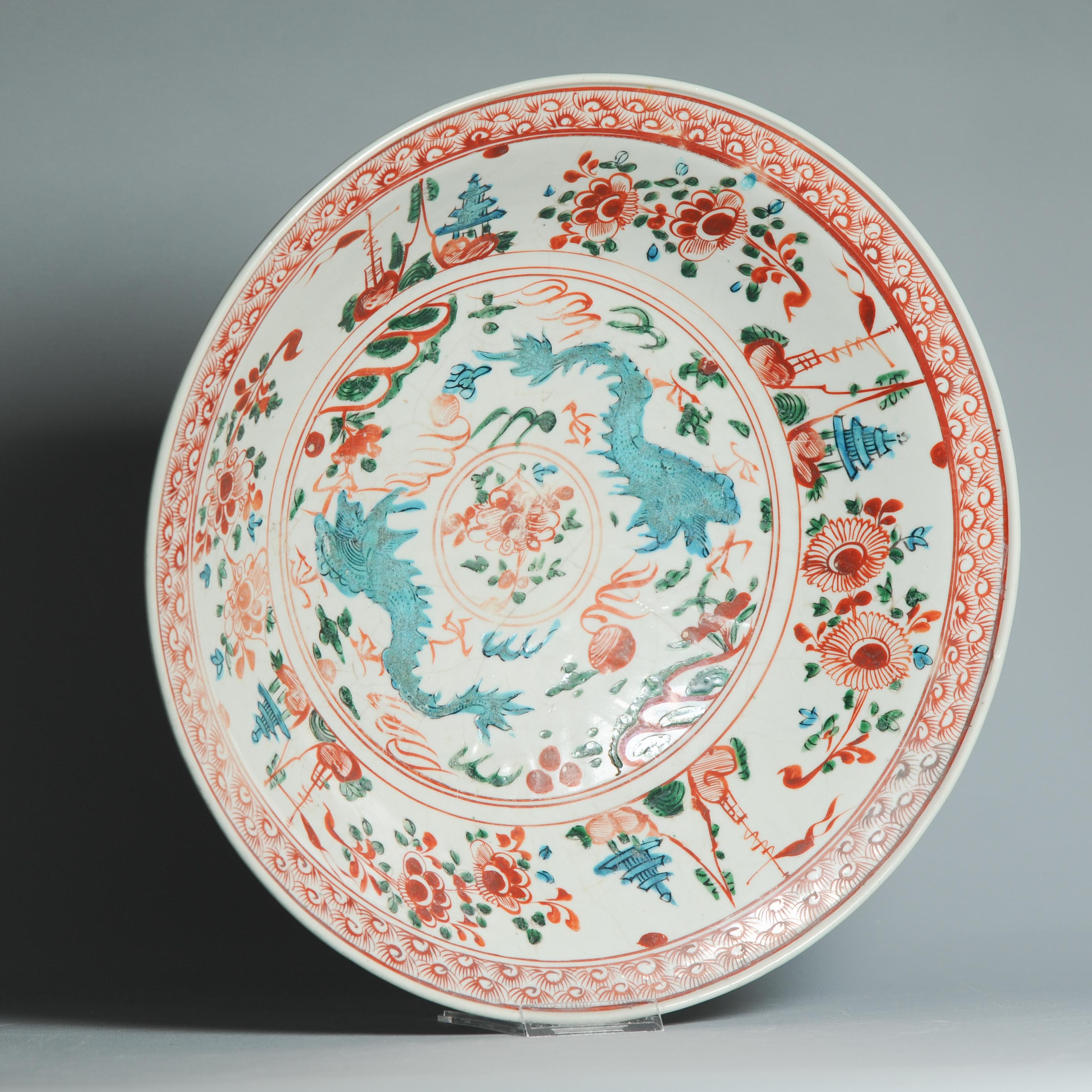 Antique Chinese 16/17C Chinese Porcelain Dish Swatow Phoenix Chinese Lion - Image 20