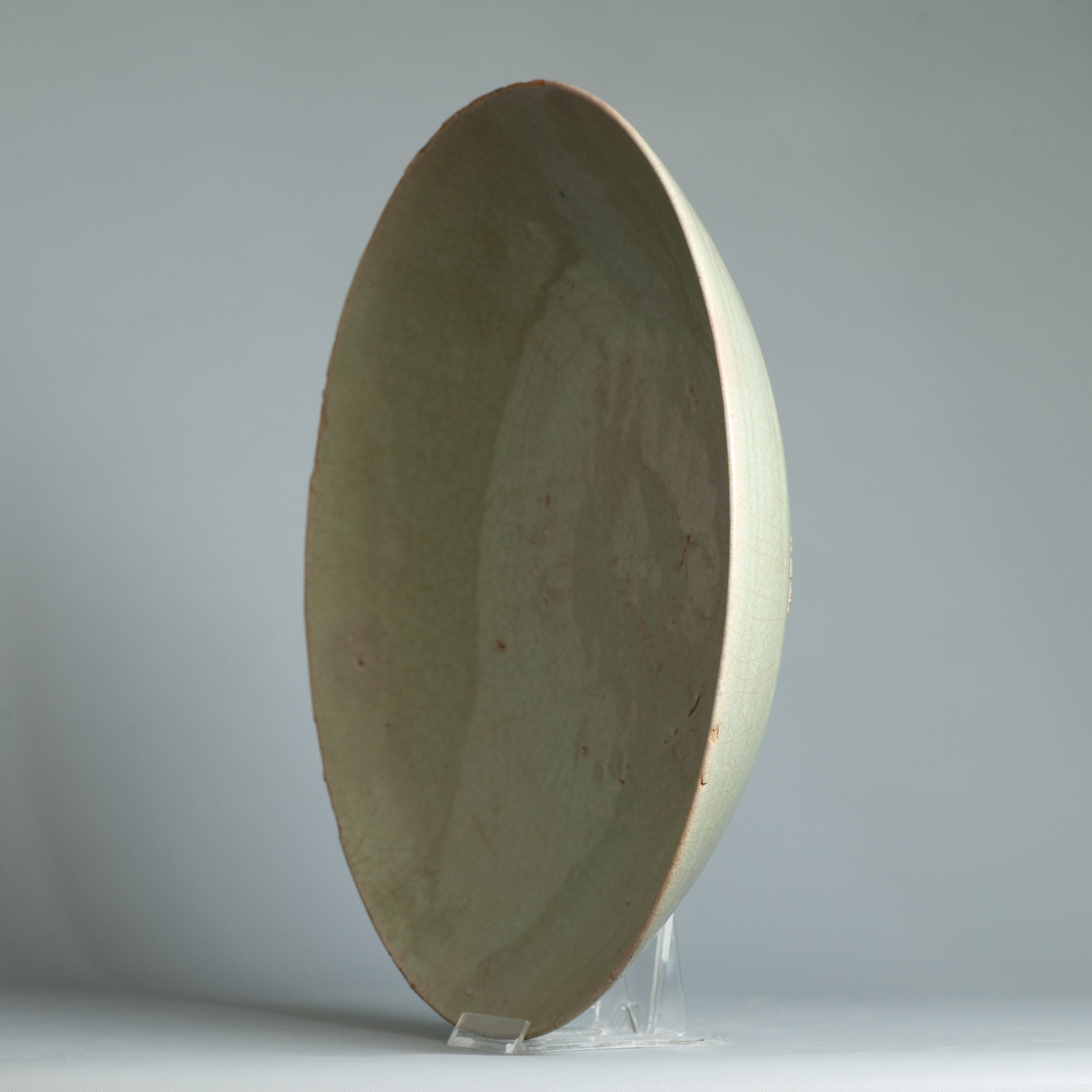 38CM Antique Chinese 16/17C Chinese Porcelain Dish Swatow Monochrome Celadon - Image 13