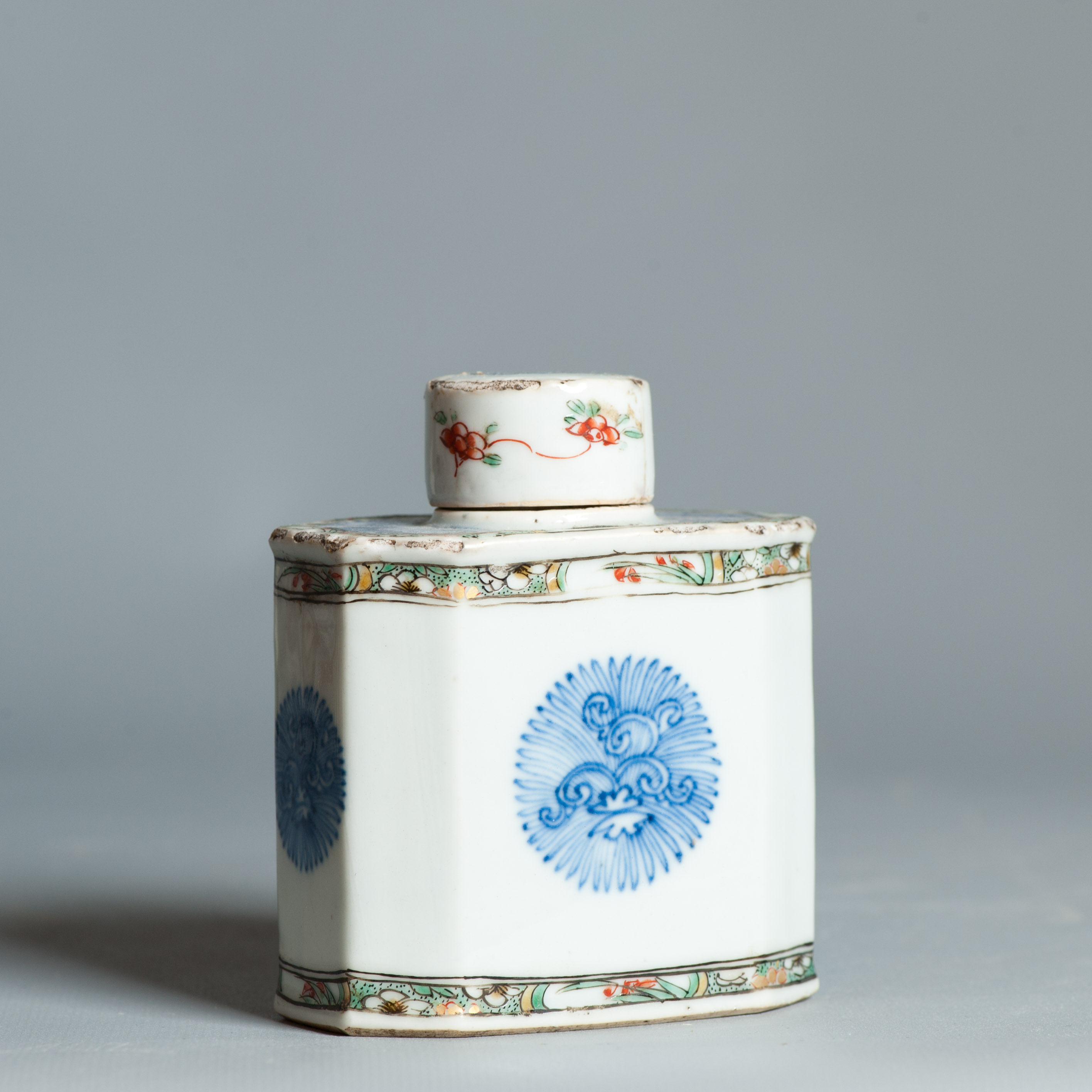 Top Level Antique Kangxi Period Famille Verte Tea Caddy Chinese China Porcelain - Image 8