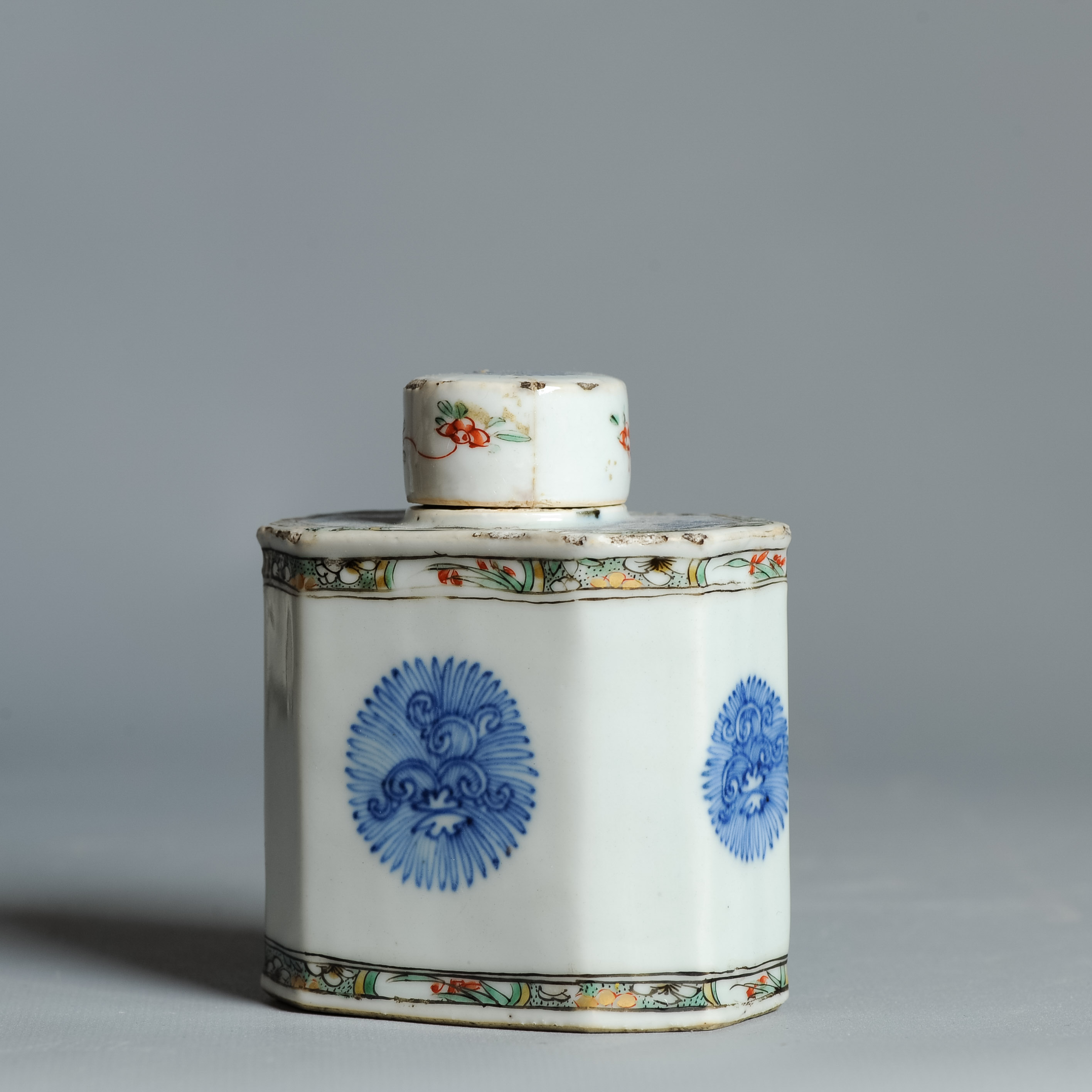 Top Level Antique Kangxi Period Famille Verte Tea Caddy Chinese China Porcelain - Image 6