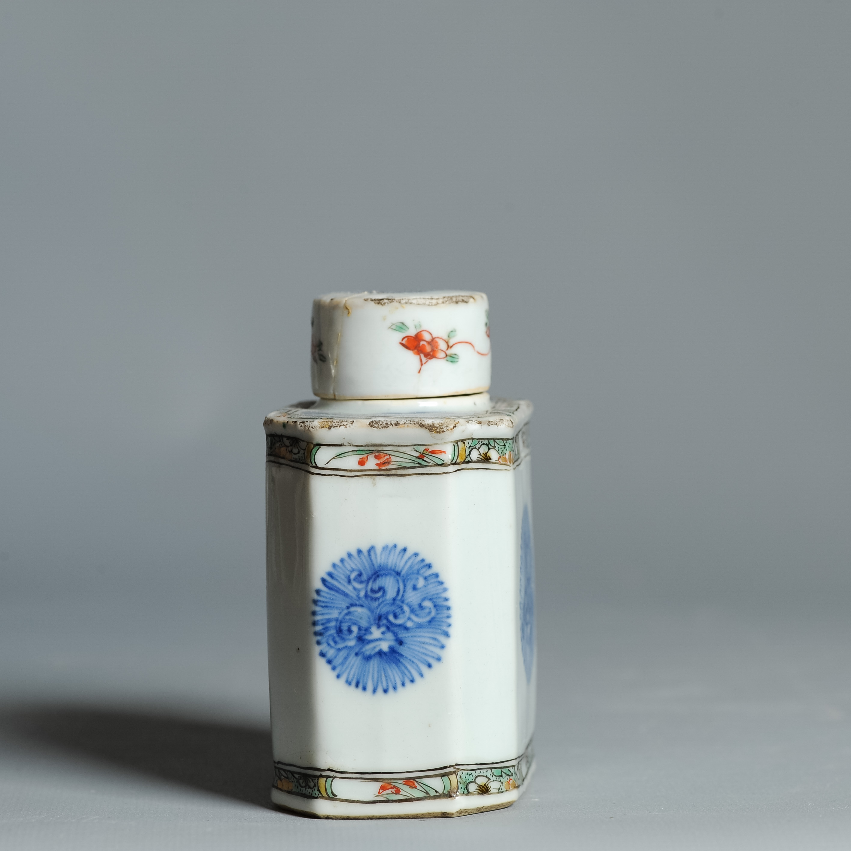 Top Level Antique Kangxi Period Famille Verte Tea Caddy Chinese China Porcelain - Image 10