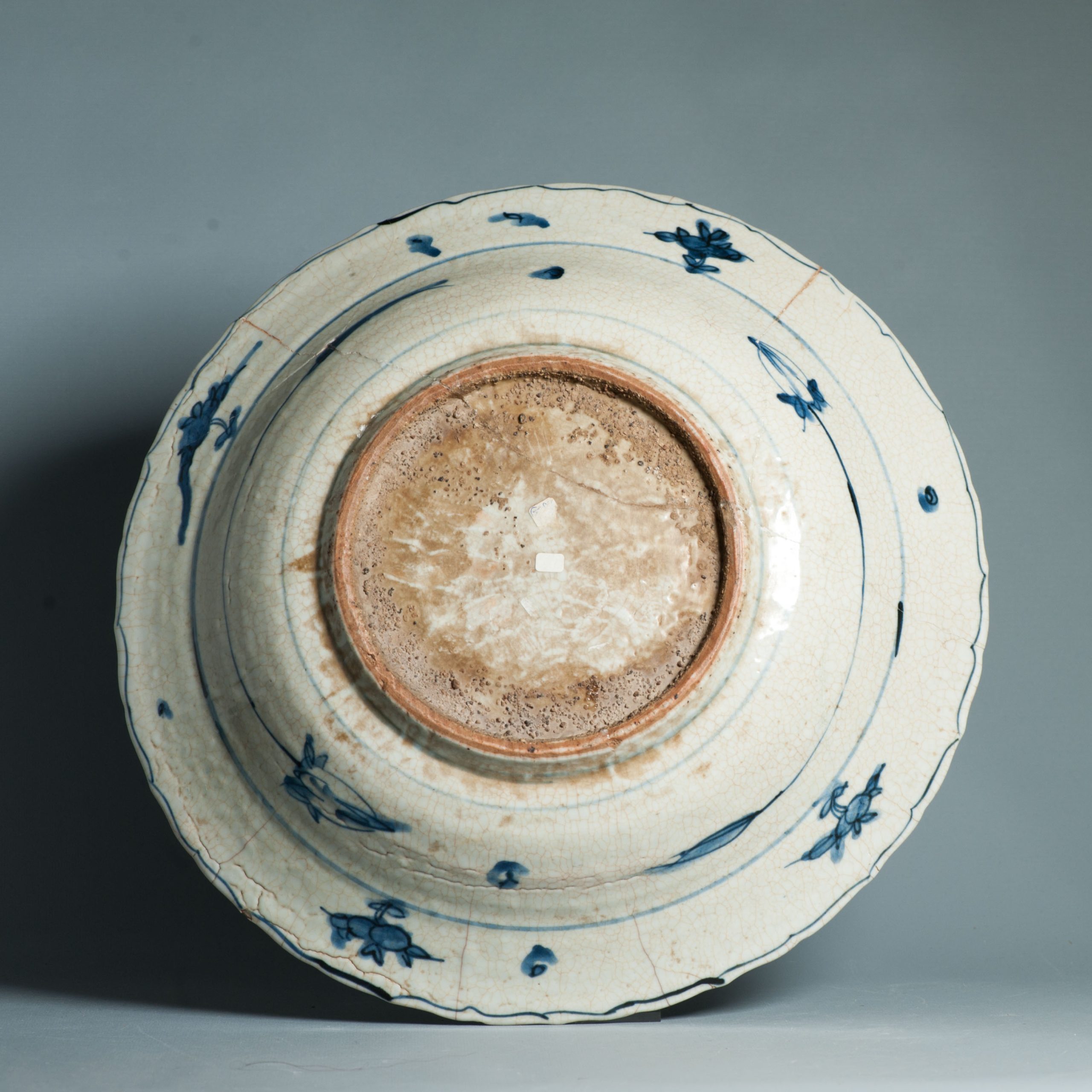 Antique Chinese Porcelain Zhangzhou Swatow 16C Ming Dynasty Plate Blue White - Image 6