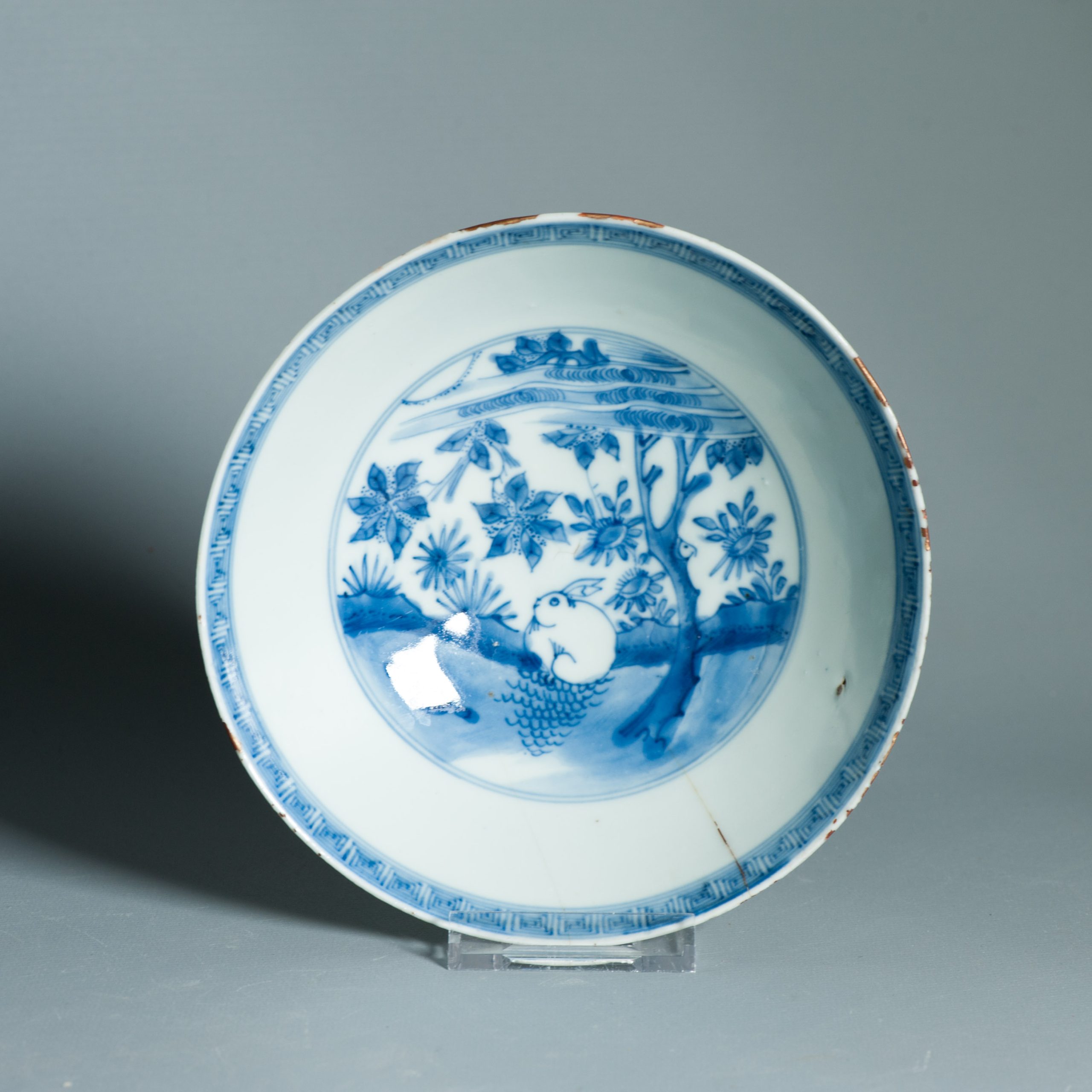 Antique Ming Transitional period Chinese Porcelain Kosometsuke HARE bowl marked - Image 11