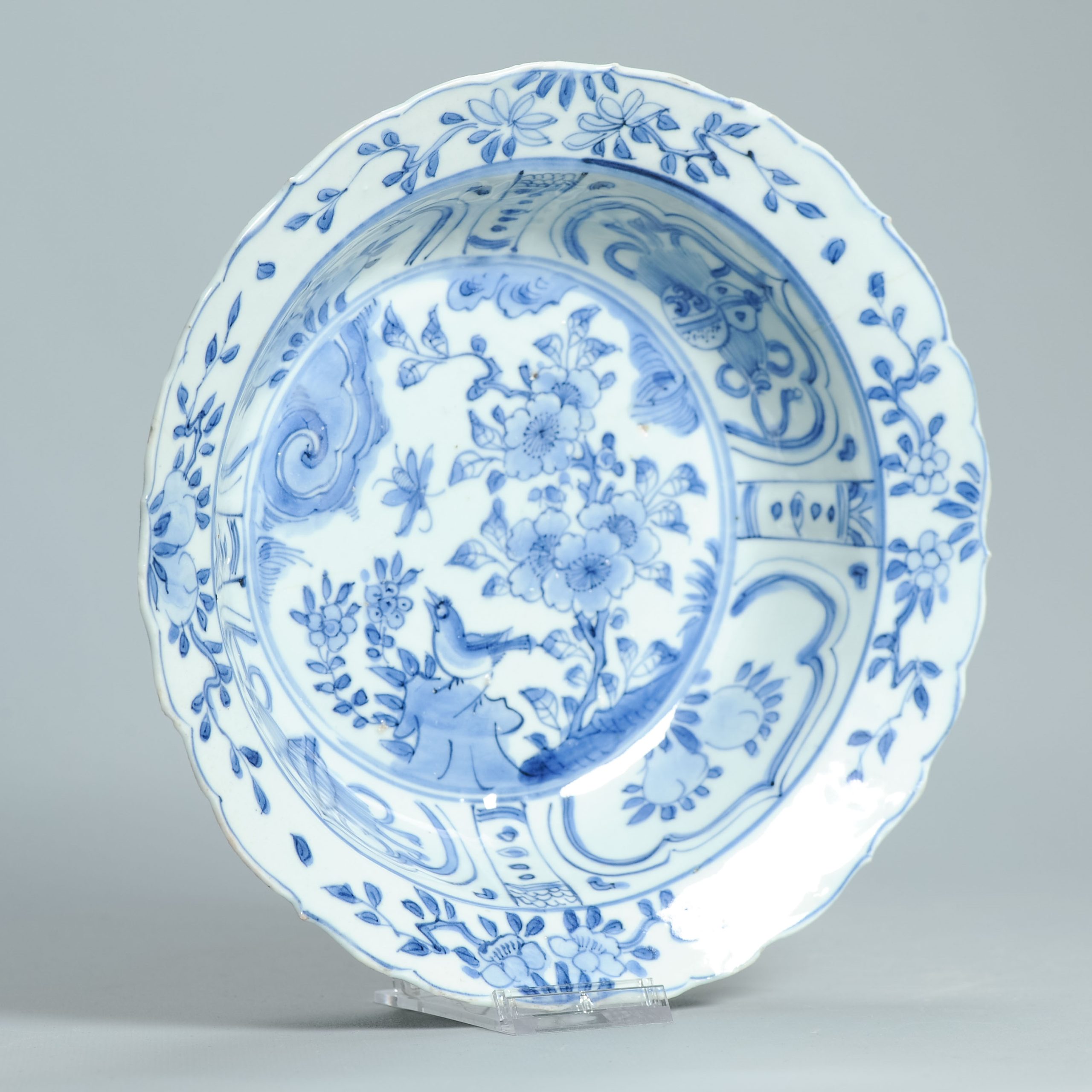 21CM Wanli Antique Ming Period Chinese Porcelain Kraak Klapmuts Bird China - Image 2