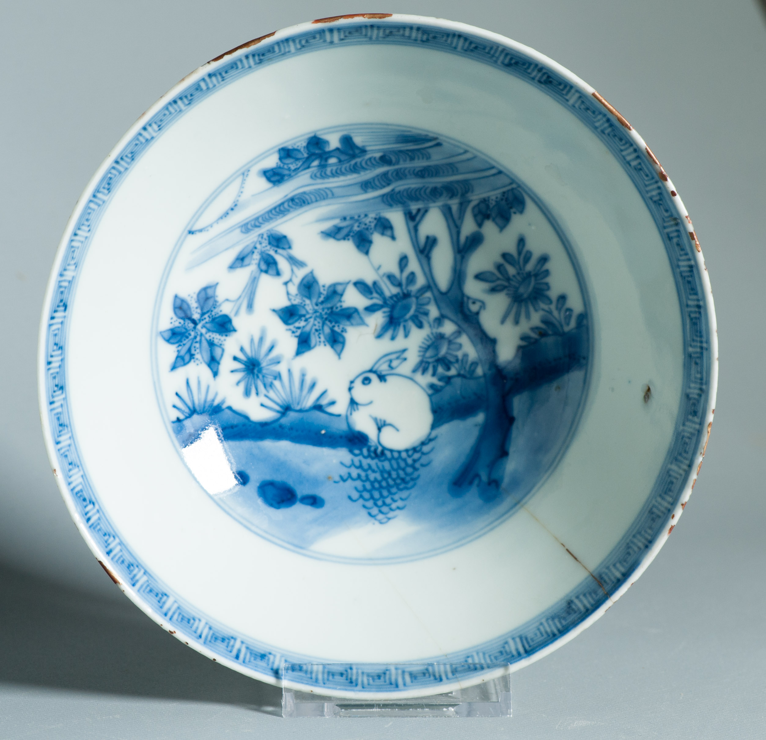 Antique Ming Transitional period Chinese Porcelain Kosometsuke HARE bowl marked - Image 7