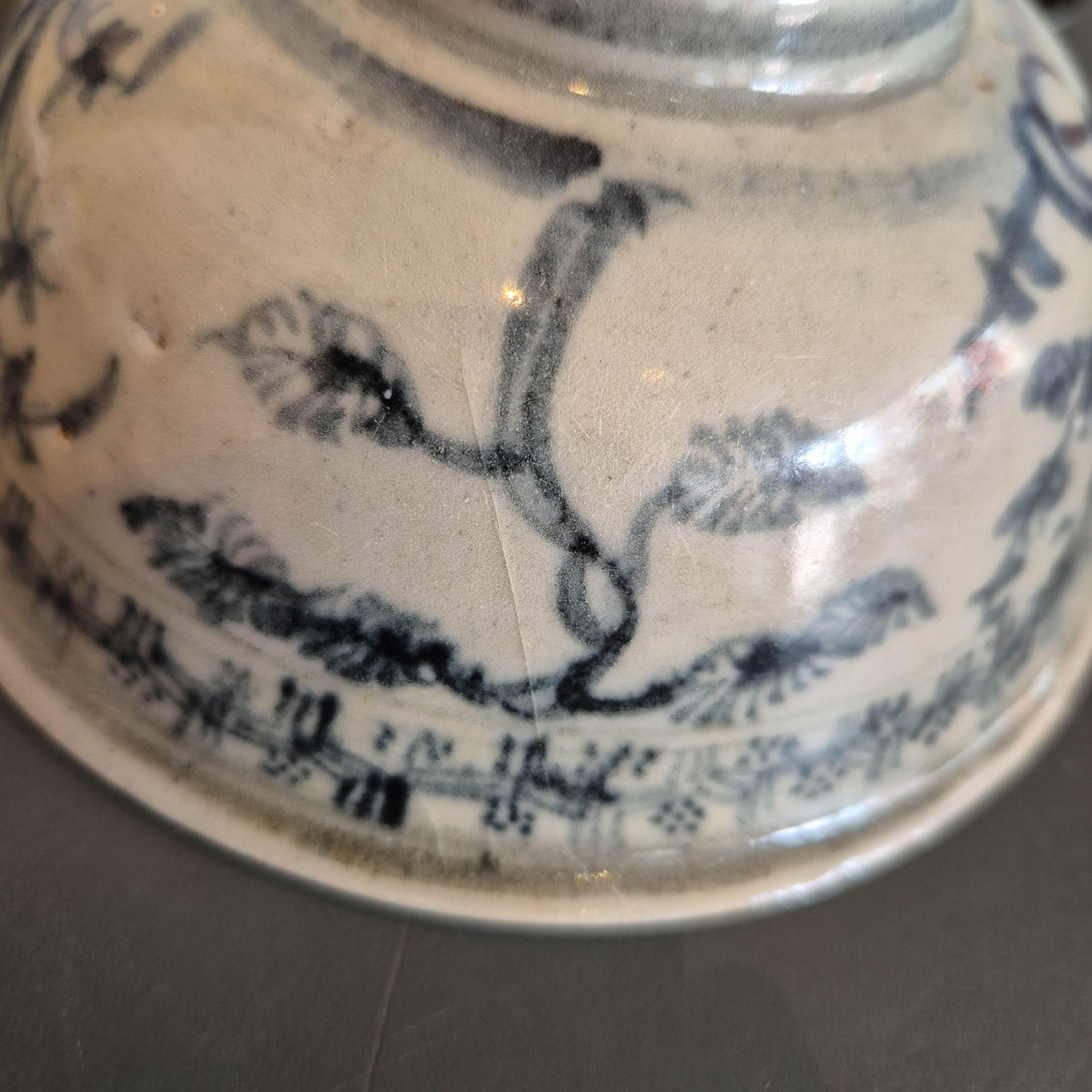 Chinese Ming Blue White Bowl 15th 16th Century Zhengde Hongzhi Floral Antique - Image 13
