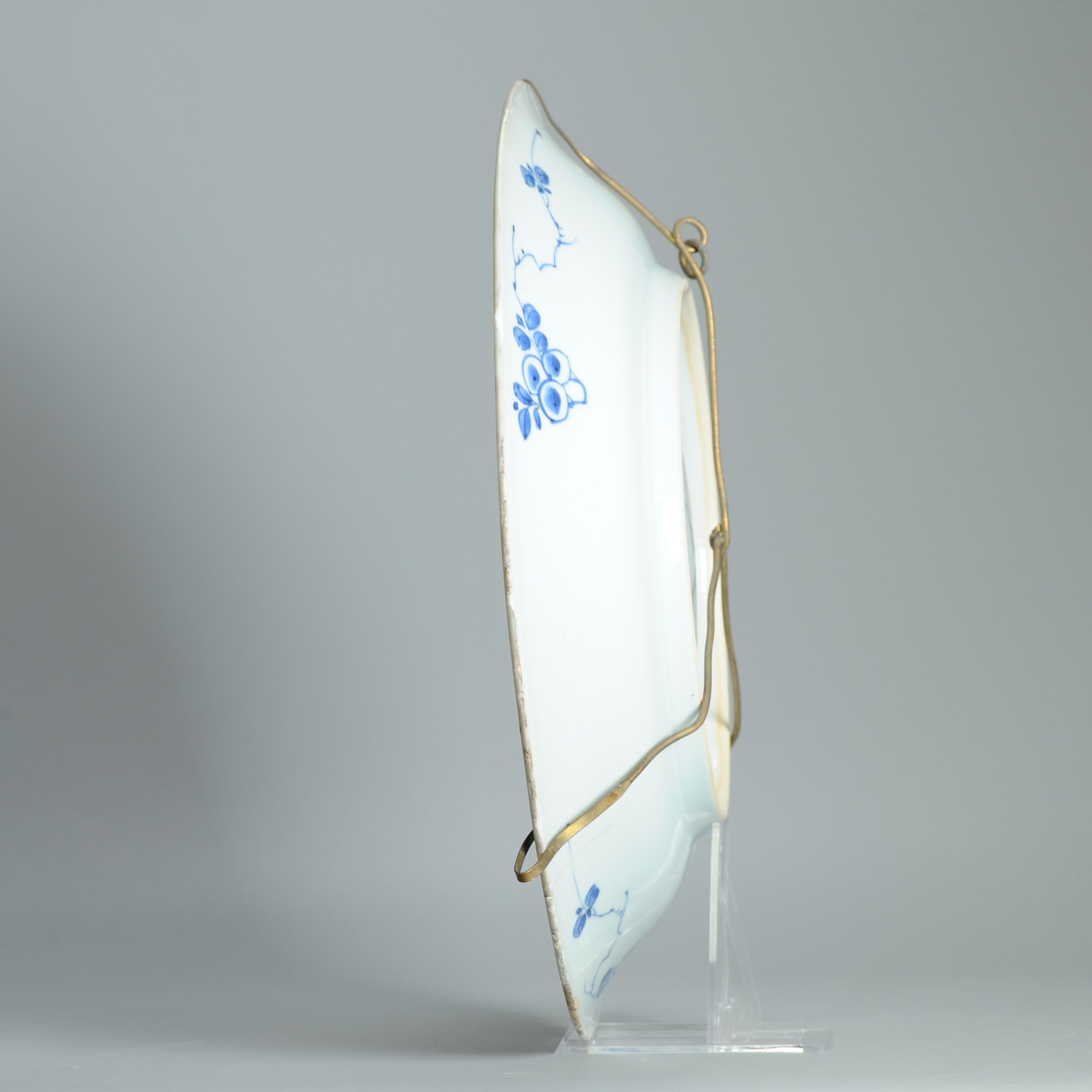 35CM Antique 18C Kangxi Period Chinese Porcelain Blue White Charger Marked - Image 10