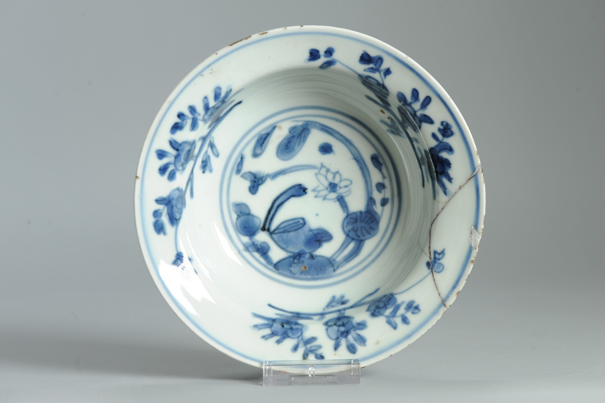 Pair of Bird Wanli Antique Ming Period Chinese Porcelain Kraak Klapmuts Bird China - Image 6