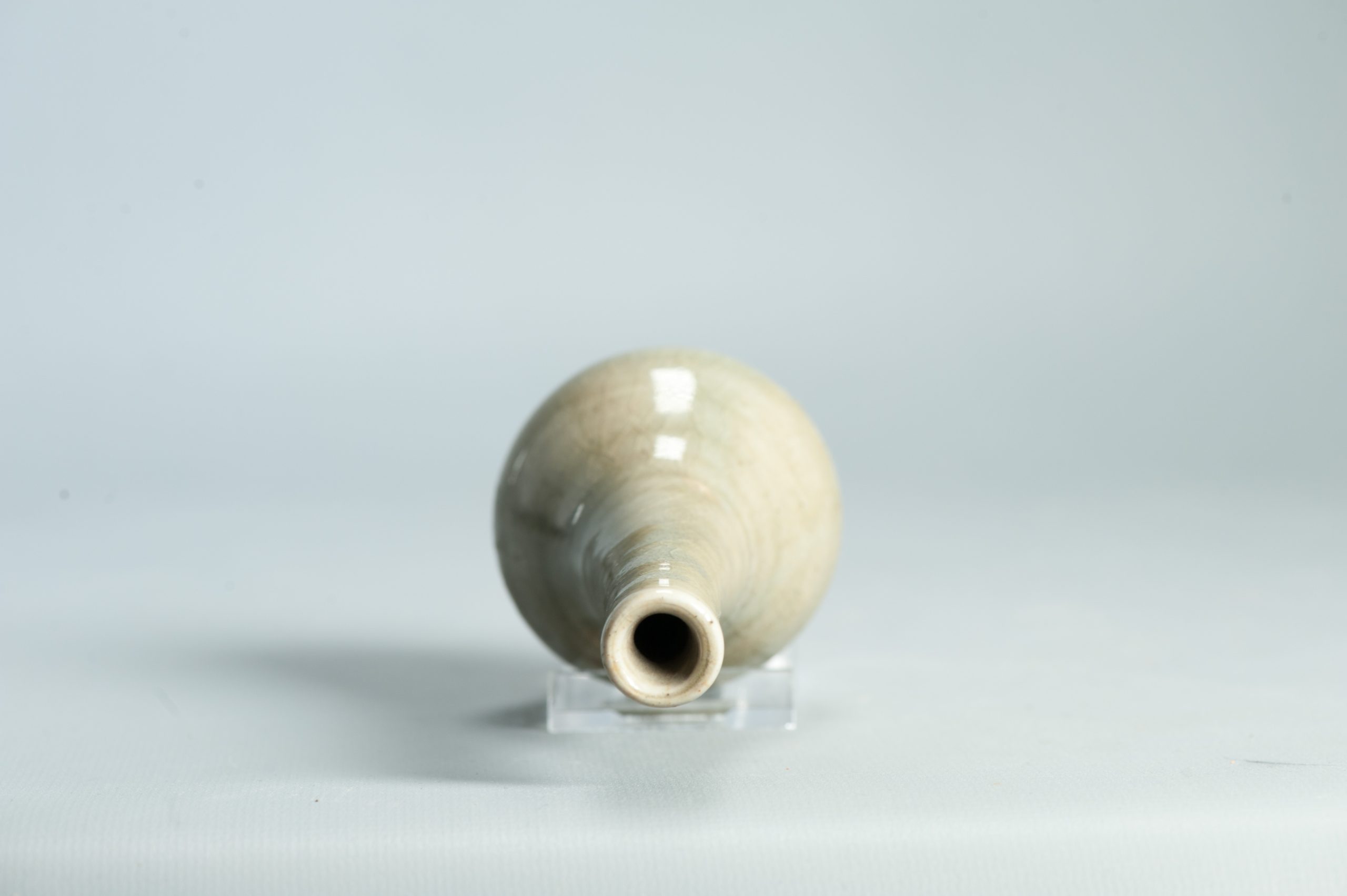 A very Lovely Shaped Miniature vase Celadon with marked base China or Japan - Image 4