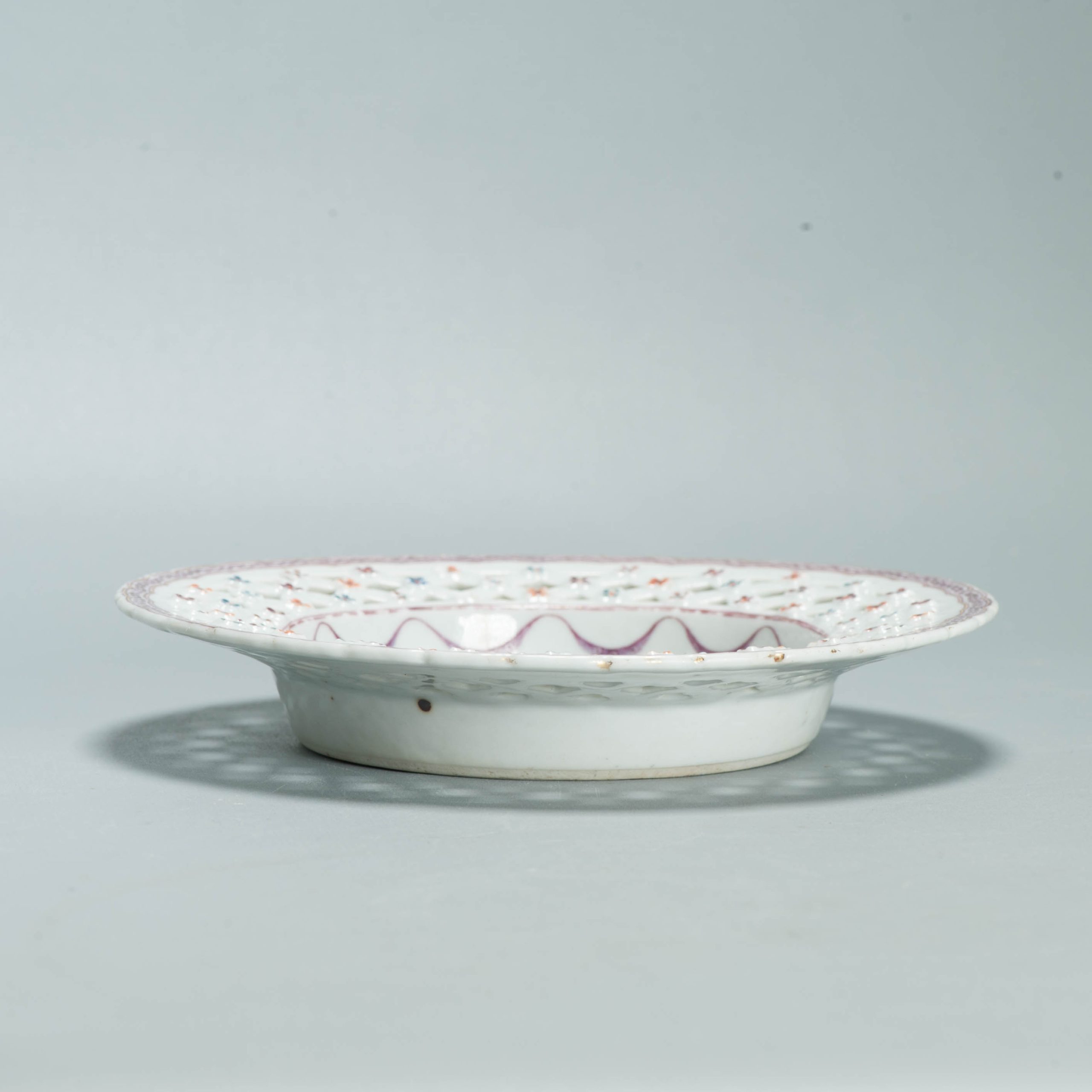 Antique 1750-1770 Chinese Porcelain plate Chine de commande ‘Pastoral’ Qianlong