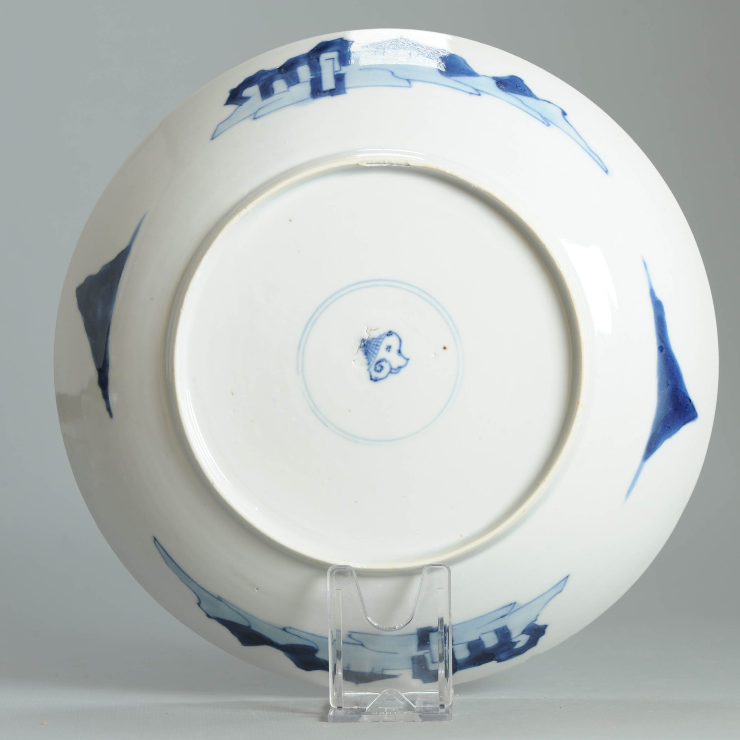 High Quality Antique 18C Kangxi Chinese Porcelain Dish Qing Hunters Marked - Image 8