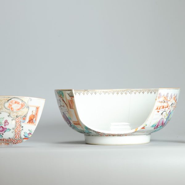 Antique 1740-1760 Chinese Porcelain Mandarin Rose China Qianlong Period - Image 5