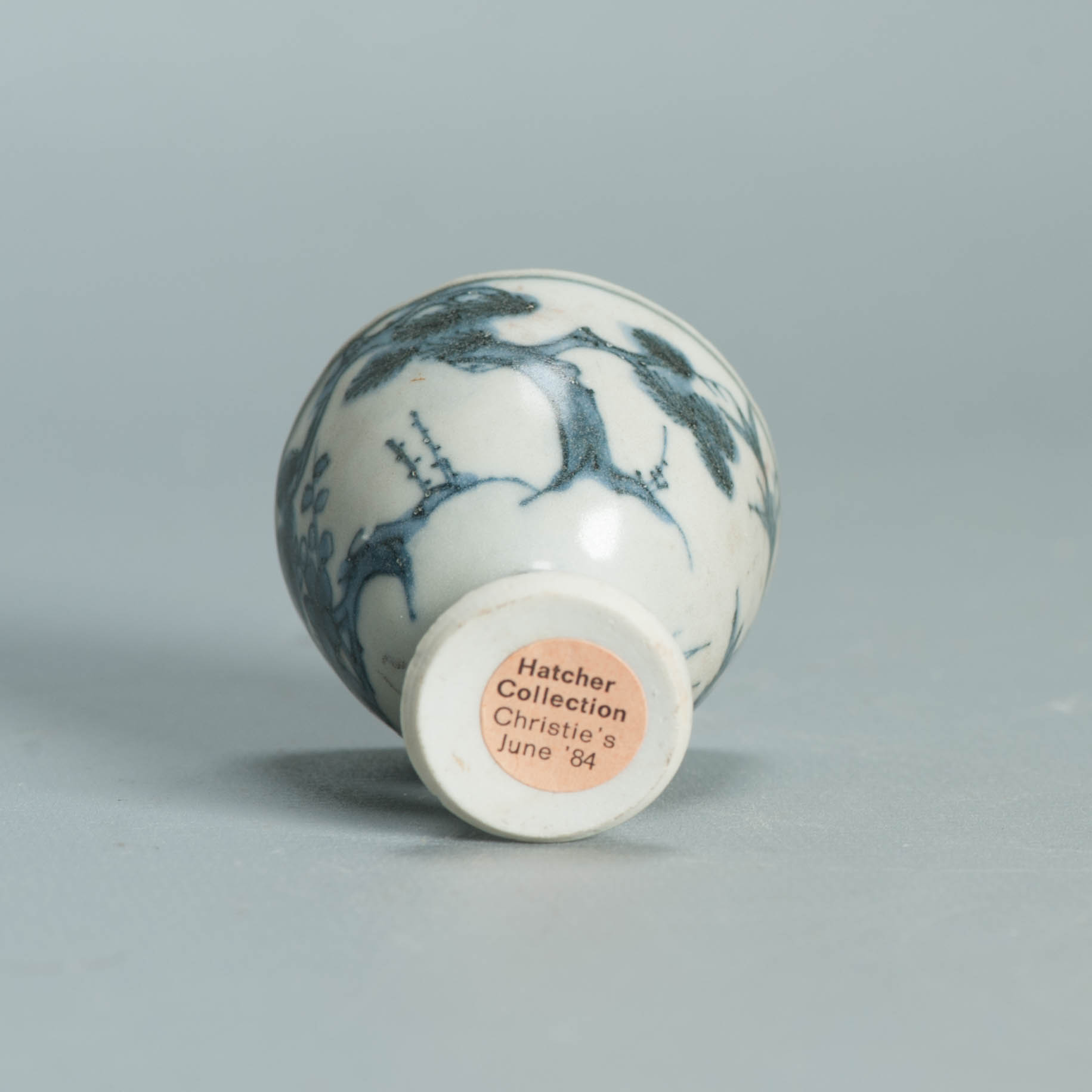 Antique 17C Chinese Porcelain HATCHER CARGO Three Friends of Winter Stemcup - Image 3