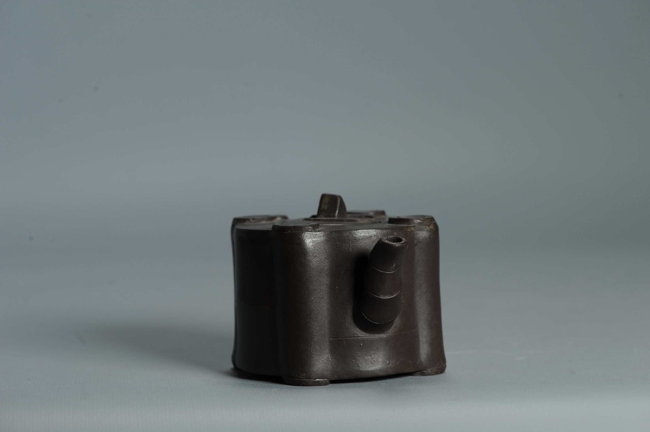 Vintage Chinese earthenware 20th century Zisha Yixing Teapot China Bamboo - Image 14