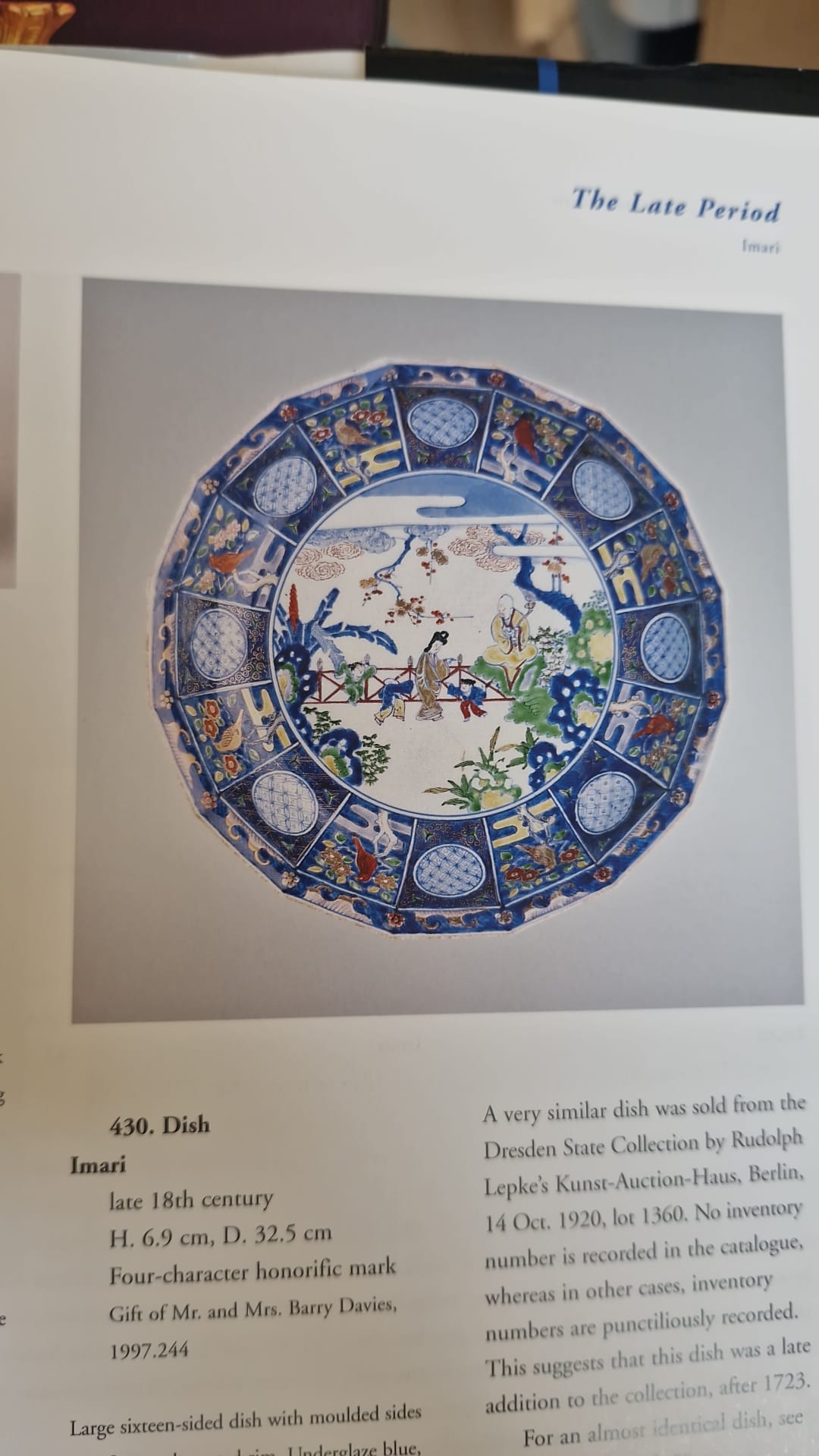 Antique Arita Edo Period 18C Japanese Porcelain Kenjo Imari Plate. Rare design - Image 4