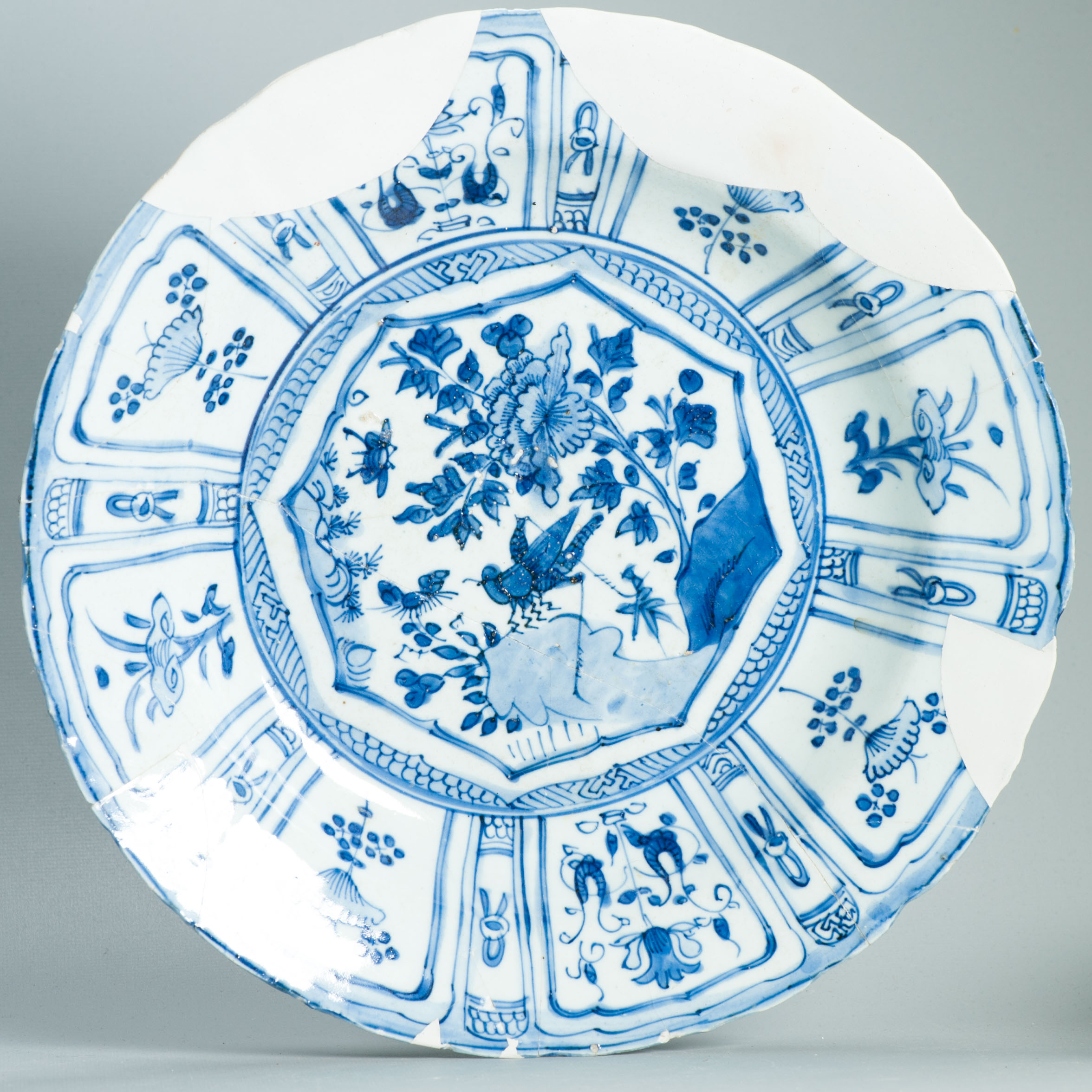 #3 Large Antique Ming Period Chinese Porcelain Kraak Chargers ANIMALS - Image 8