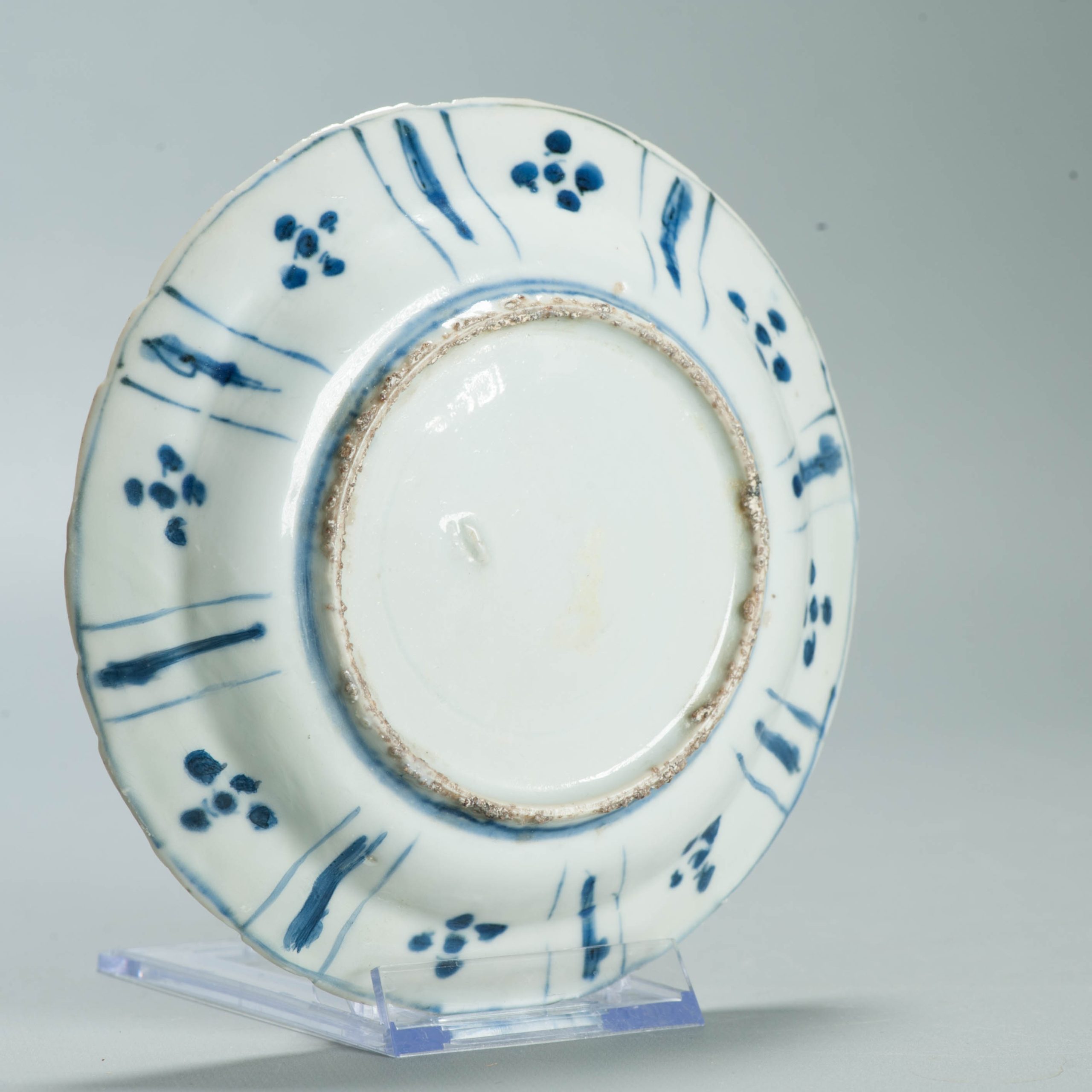 Excavated Ming Antique Wanli Chinese Porcelain Kraak Plate GRASSHOPPER - Image 8