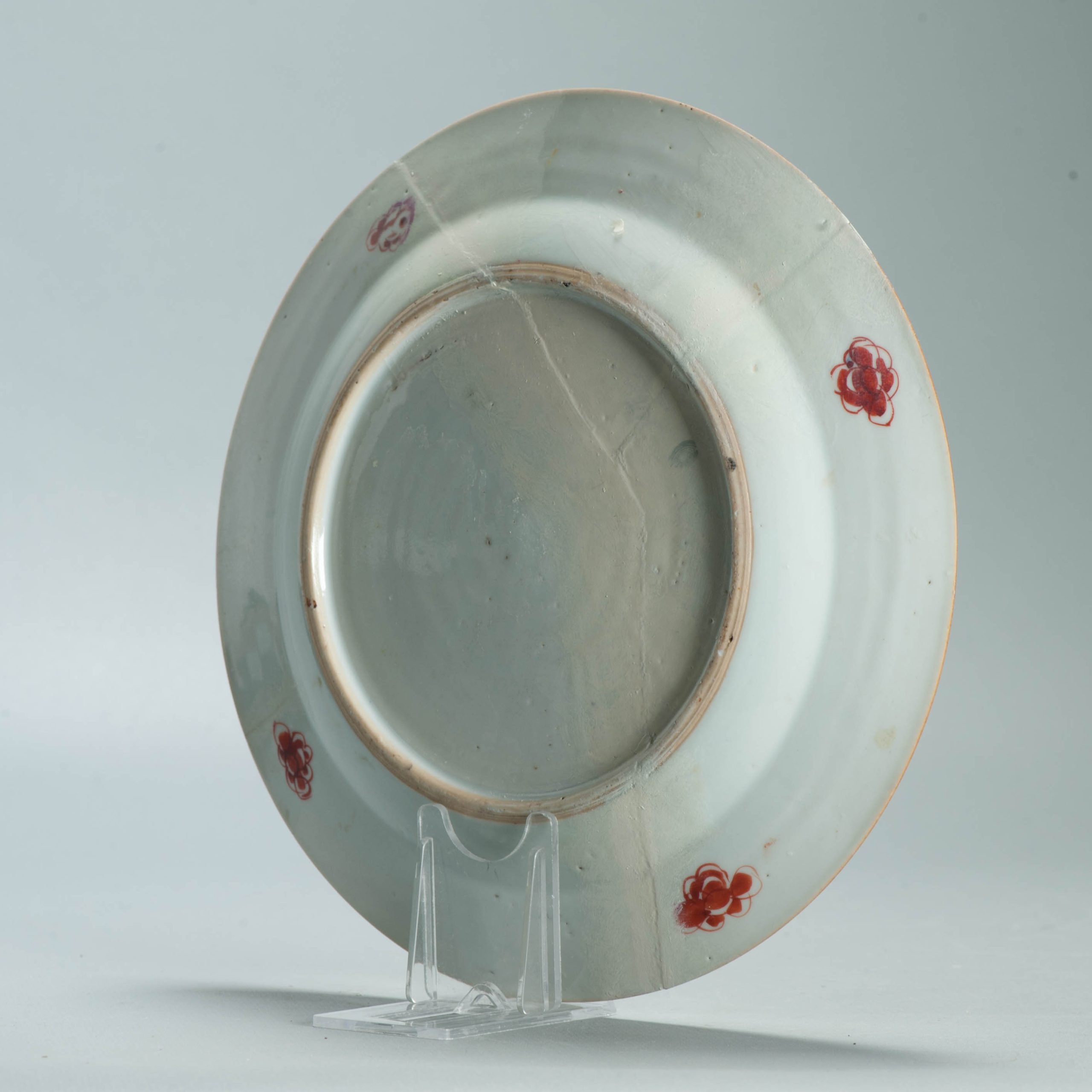 18C Antique Kangxi/Yongzheng Chinese Porcelain Armorial dish VAN GELLICUM - Image 6