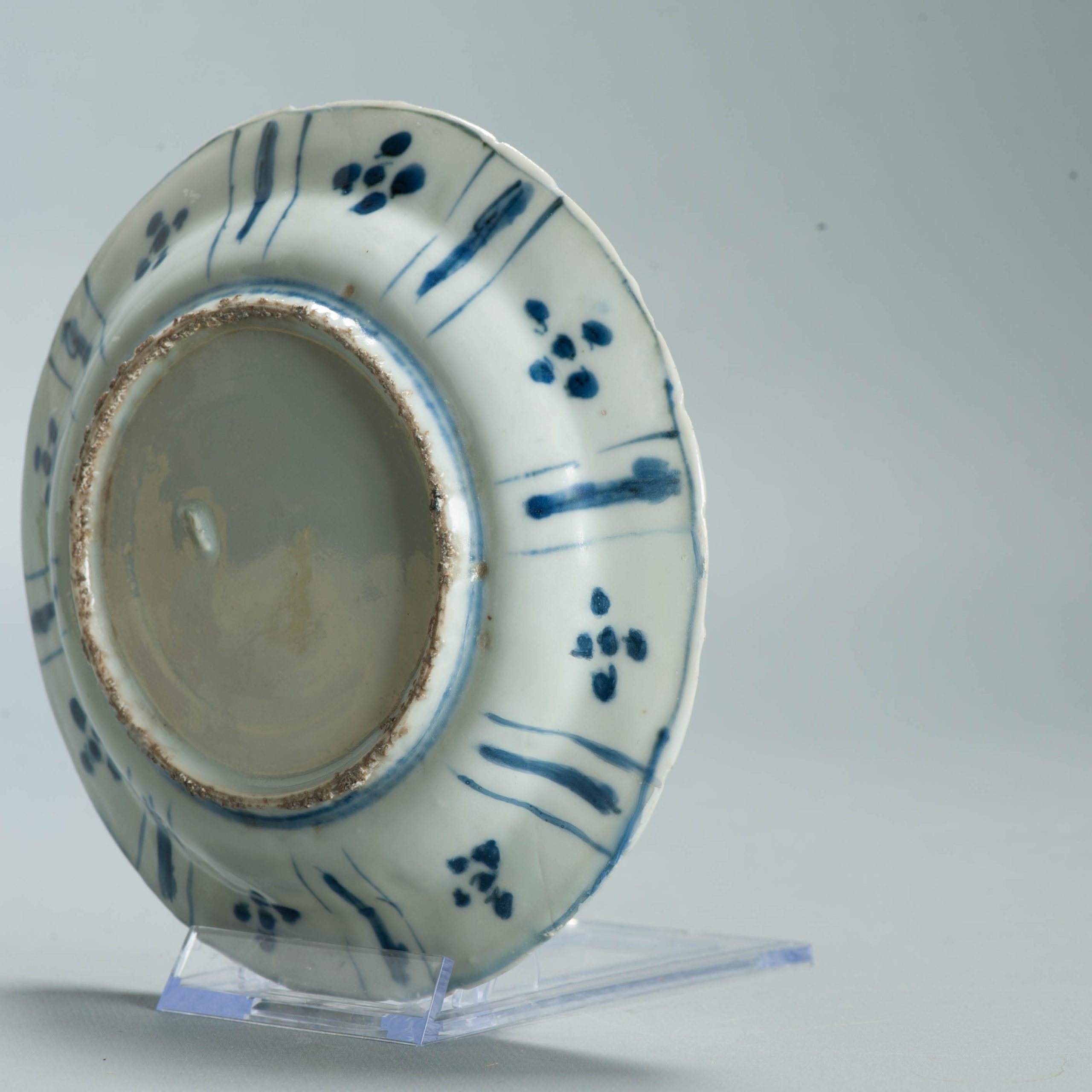 Excavated Ming Antique Wanli Chinese Porcelain Kraak Plate GRASSHOPPER - Image 6