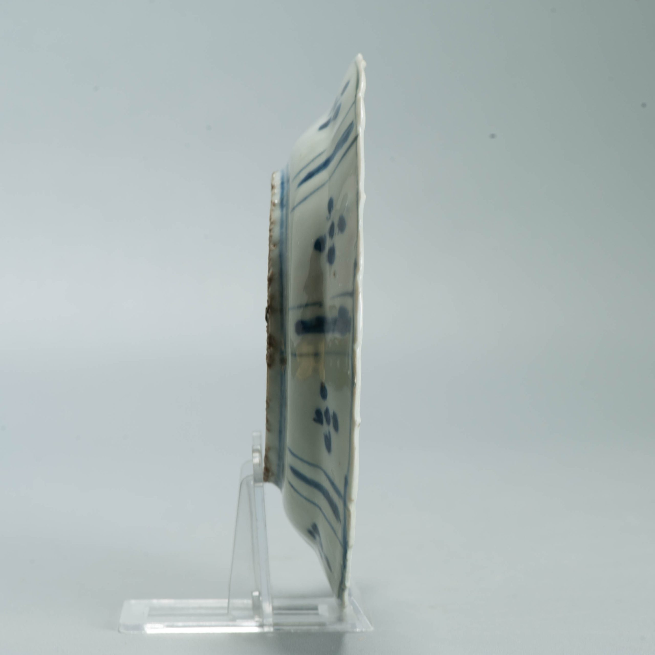 Excavated Ming Antique Wanli Chinese Porcelain Kraak Plate GRASSHOPPER - Image 4