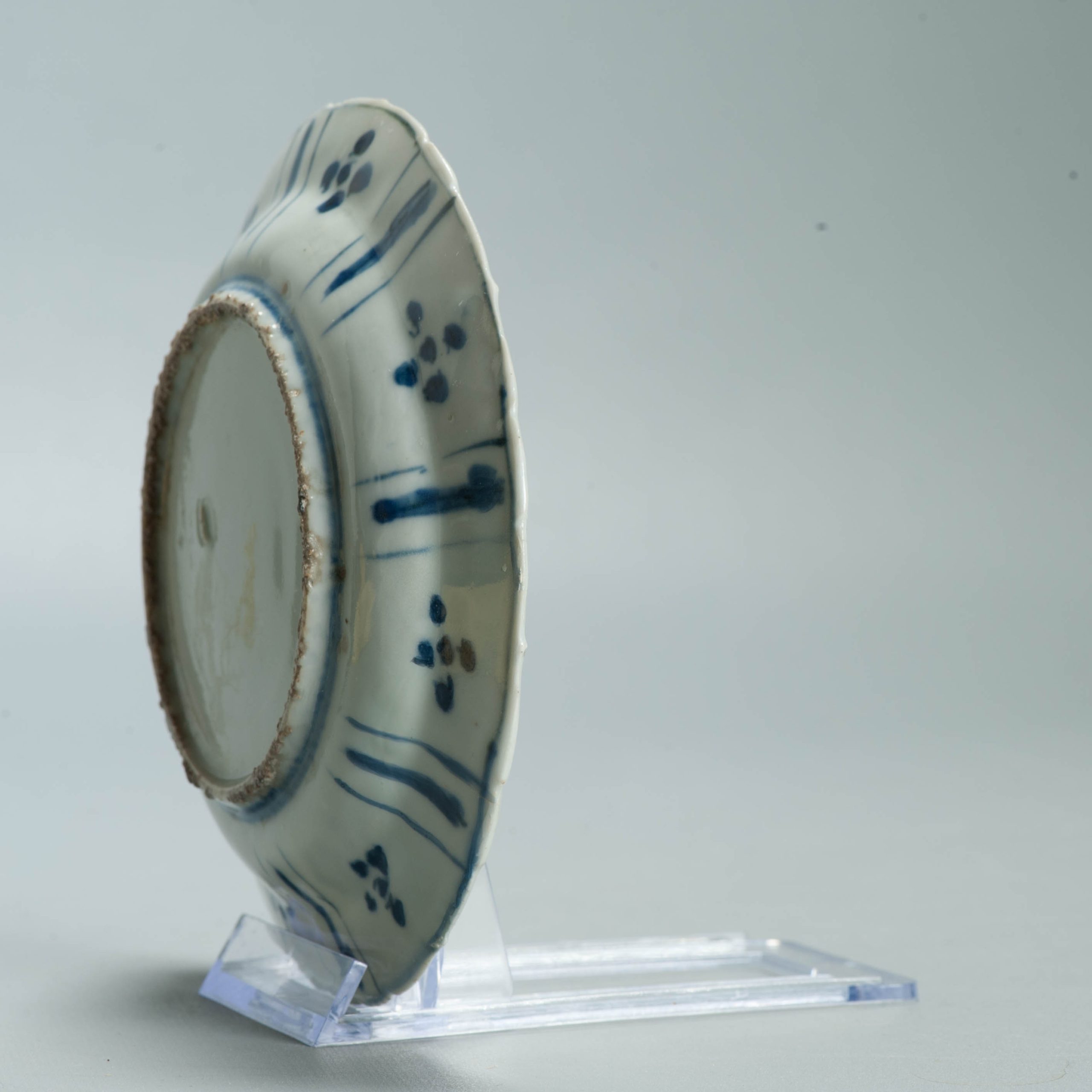 Excavated Ming Antique Wanli Chinese Porcelain Kraak Plate GRASSHOPPER - Image 5