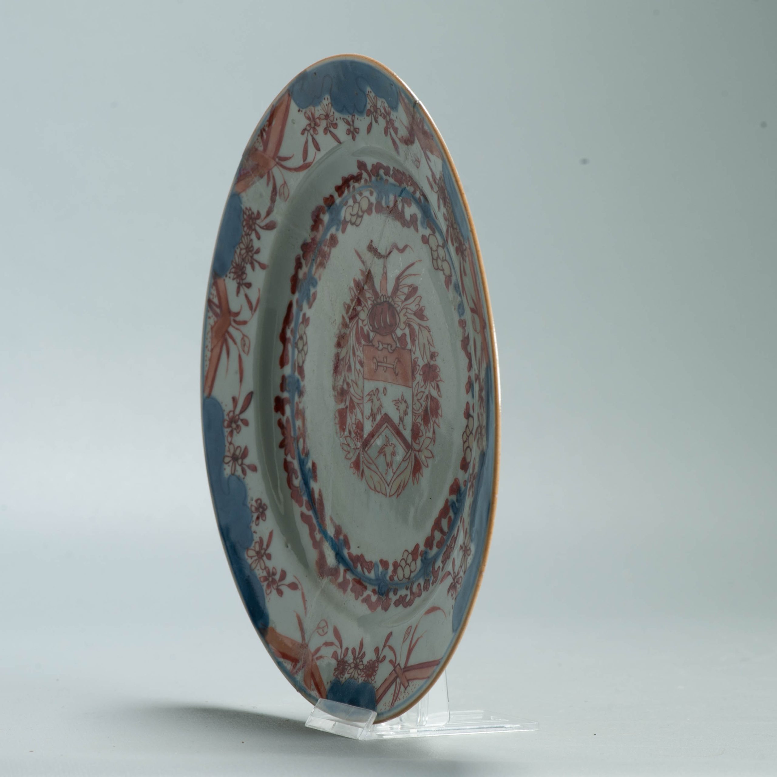 18C Antique Kangxi/Yongzheng Chinese Porcelain Armorial dish VAN GELLICUM - Image 11