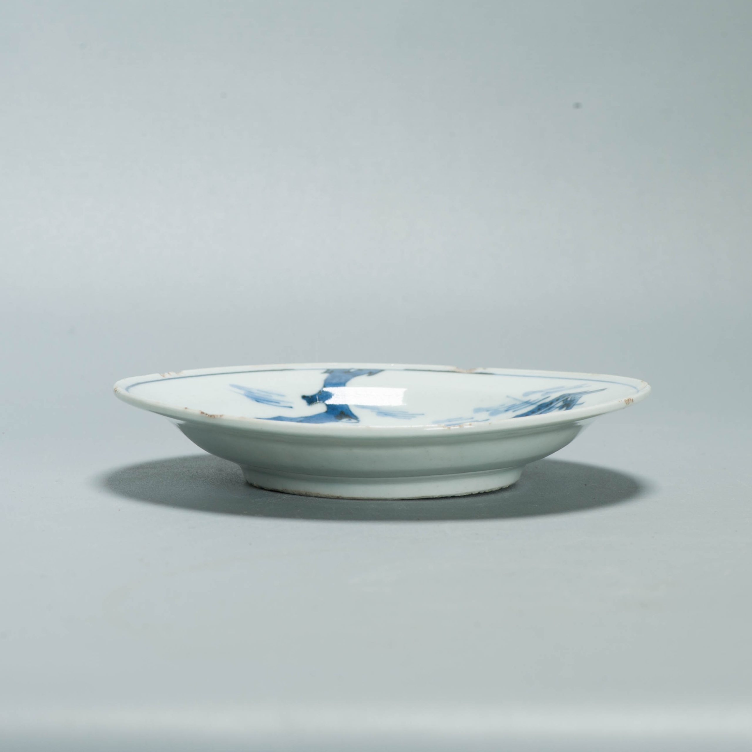 Very nice Tianqi Period 17C Chinese Porcelain Ming Dish Landscape FISHERMAN