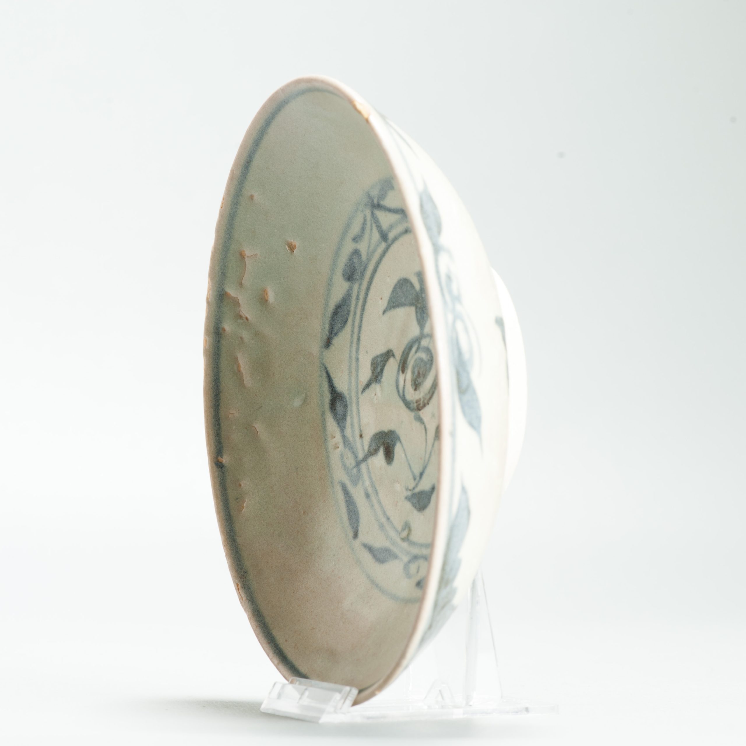 Antique Hongzhi ZHengde Chinese Ming Period Blue White Shallow Bowl 16C - Image 10