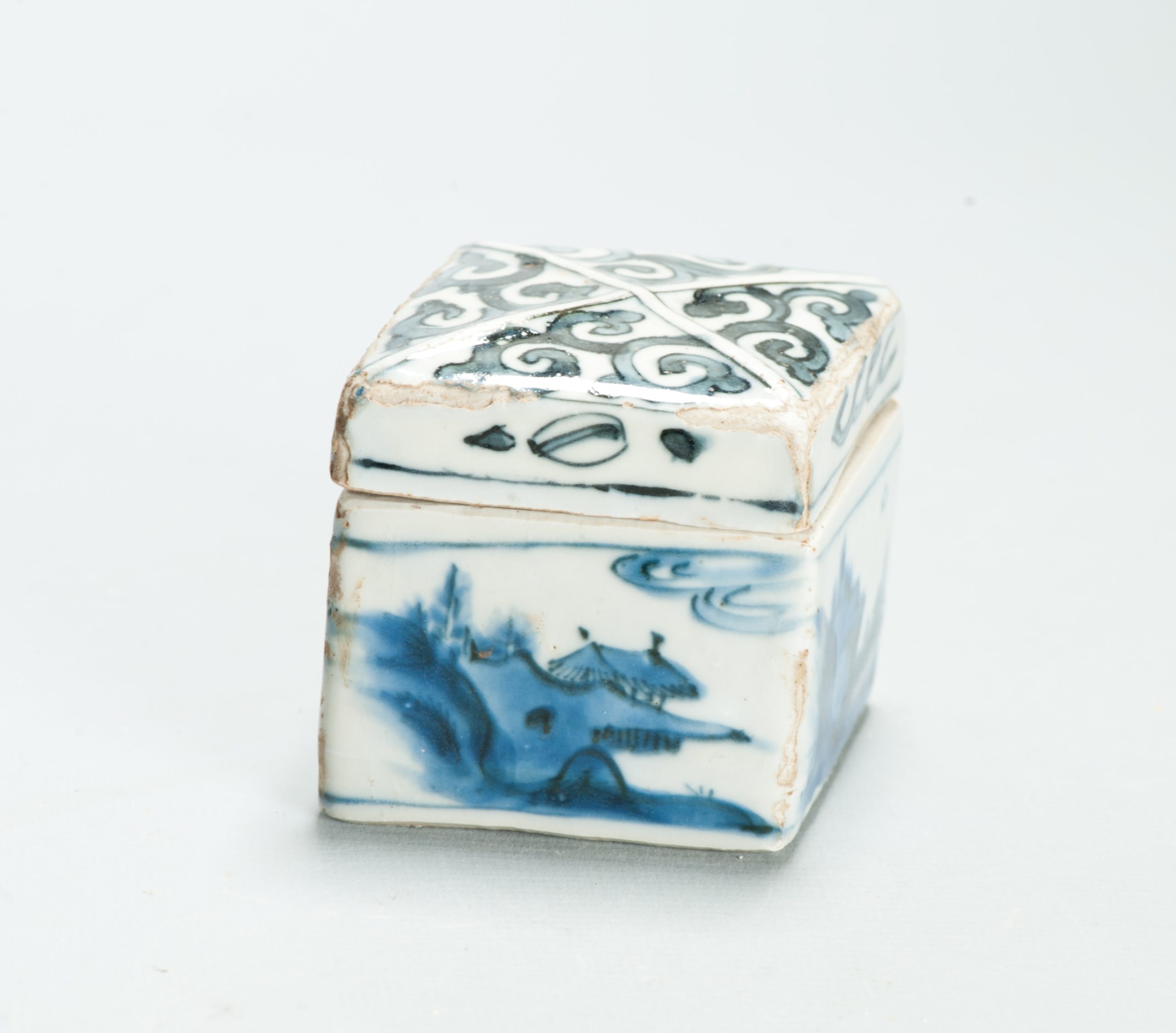 Rare 17th C Chinese Porcelain Ming Period Incense Container Tianqi Scholar - Image 15