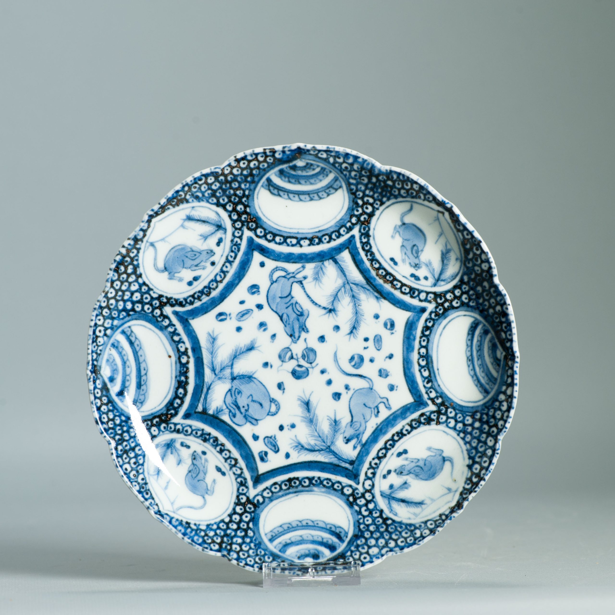 Antique Arita Edo Period 18th Century Japanese Porcelain Dish Mice - 图片 15