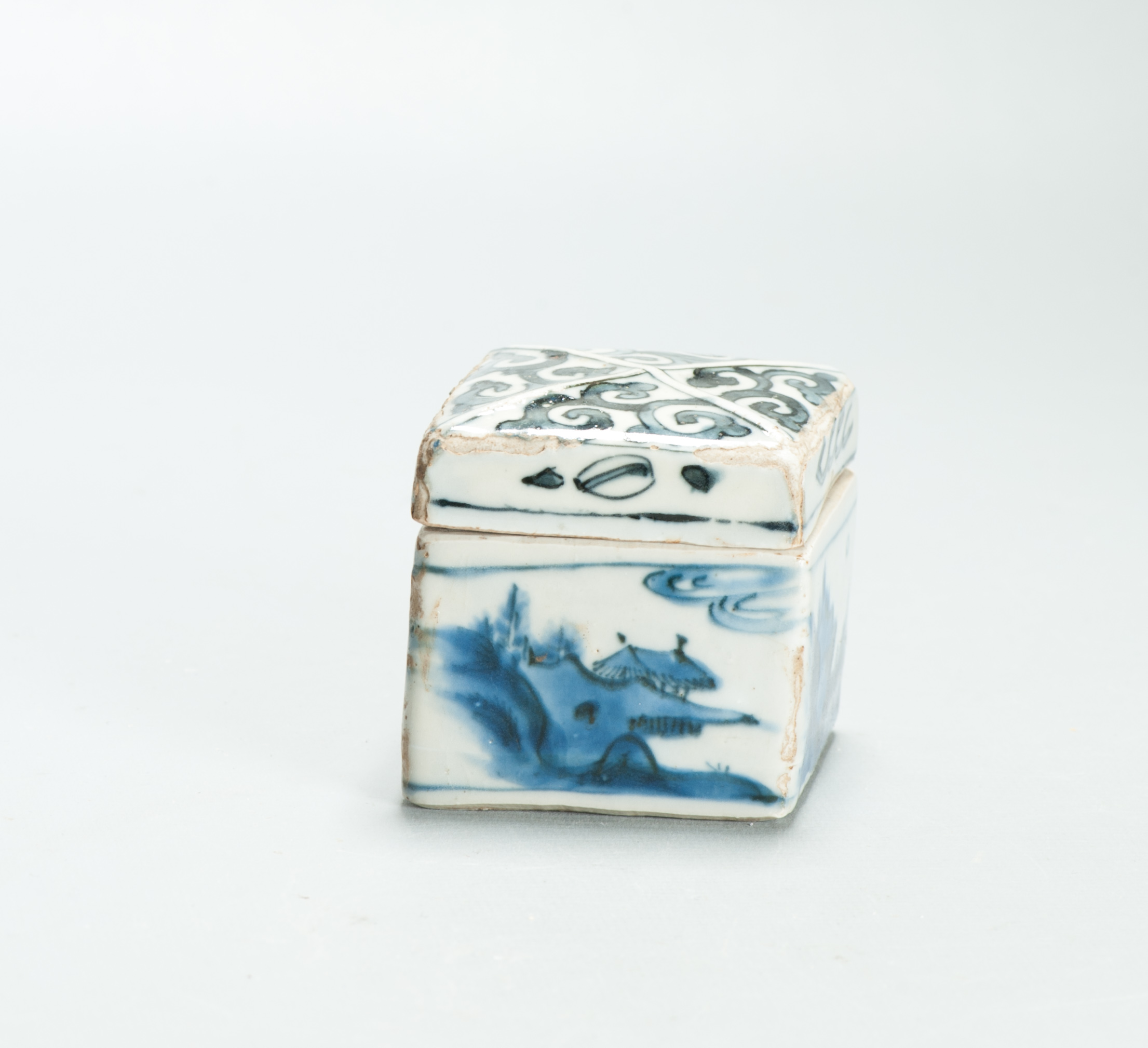 Rare 17th C Chinese Porcelain Ming Period Incense Container Tianqi Scholar - Image 17