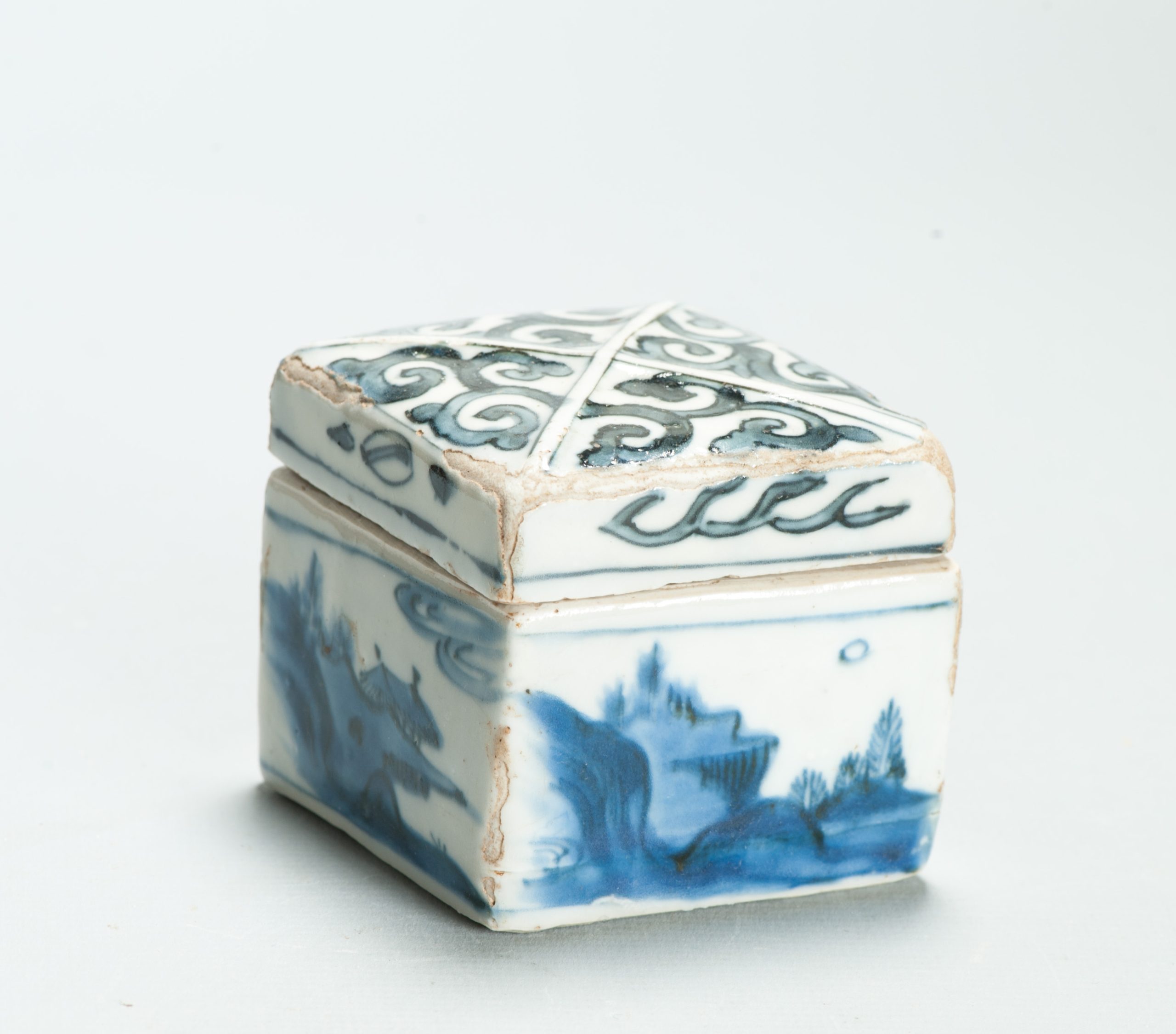 Rare 17th C Chinese Porcelain Ming Period Incense Container Tianqi Scholar - Image 14