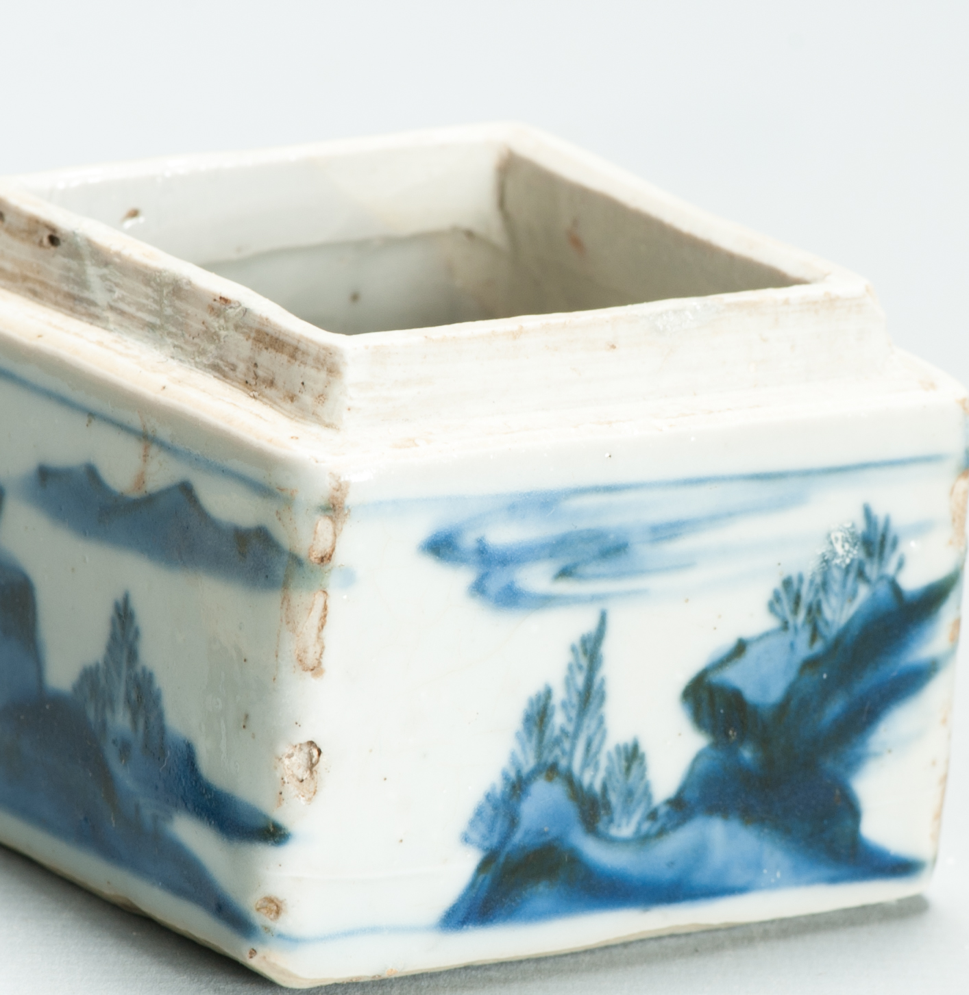 Rare 17th C Chinese Porcelain Ming Period Incense Container Tianqi Scholar - Image 10