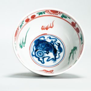 Perfect 19/20C Japanese Porcelain Bowl In Swatow Zhangzhou style Marked base