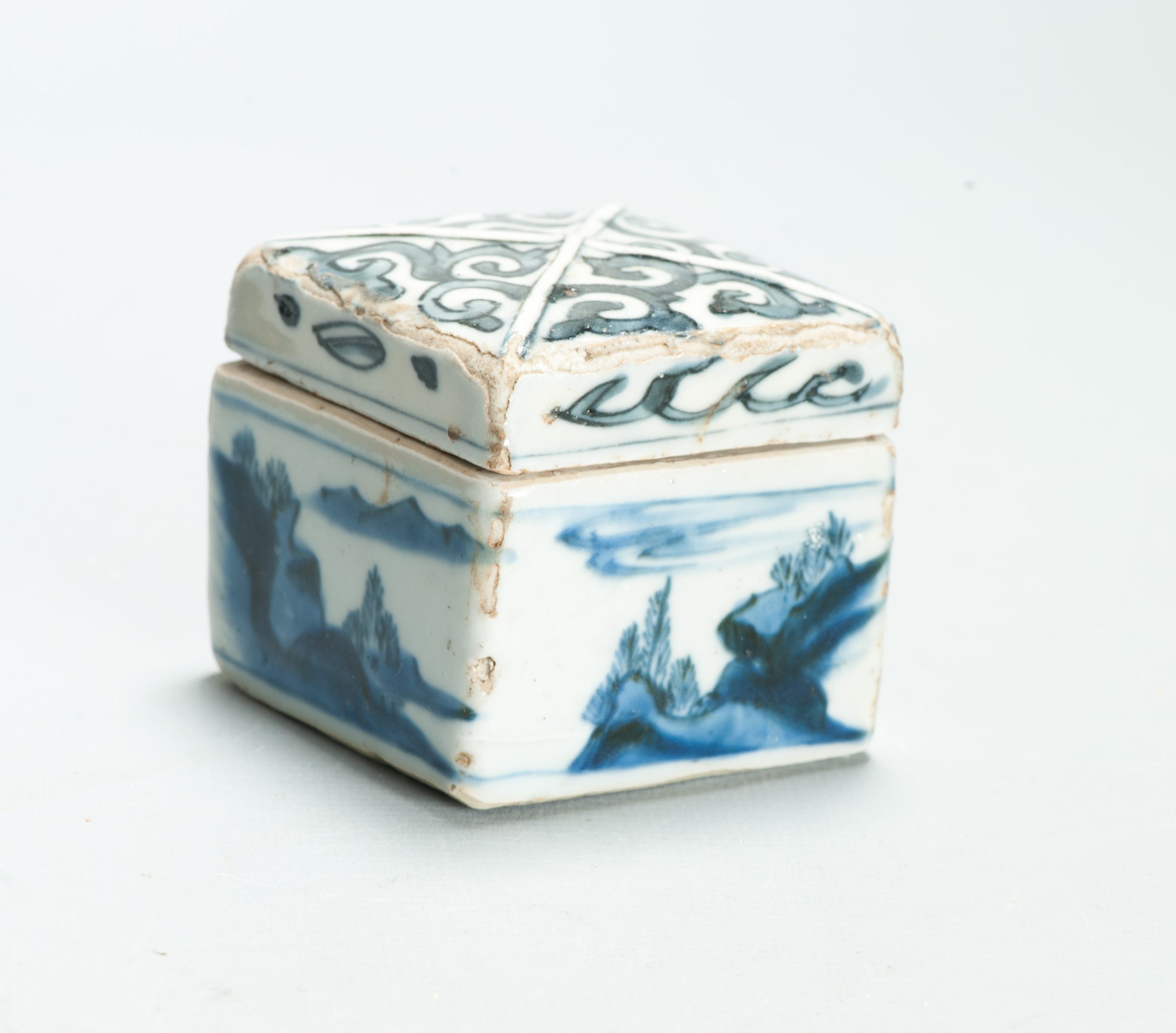 Rare 17th C Chinese Porcelain Ming Period Incense Container Tianqi Scholar - Image 12