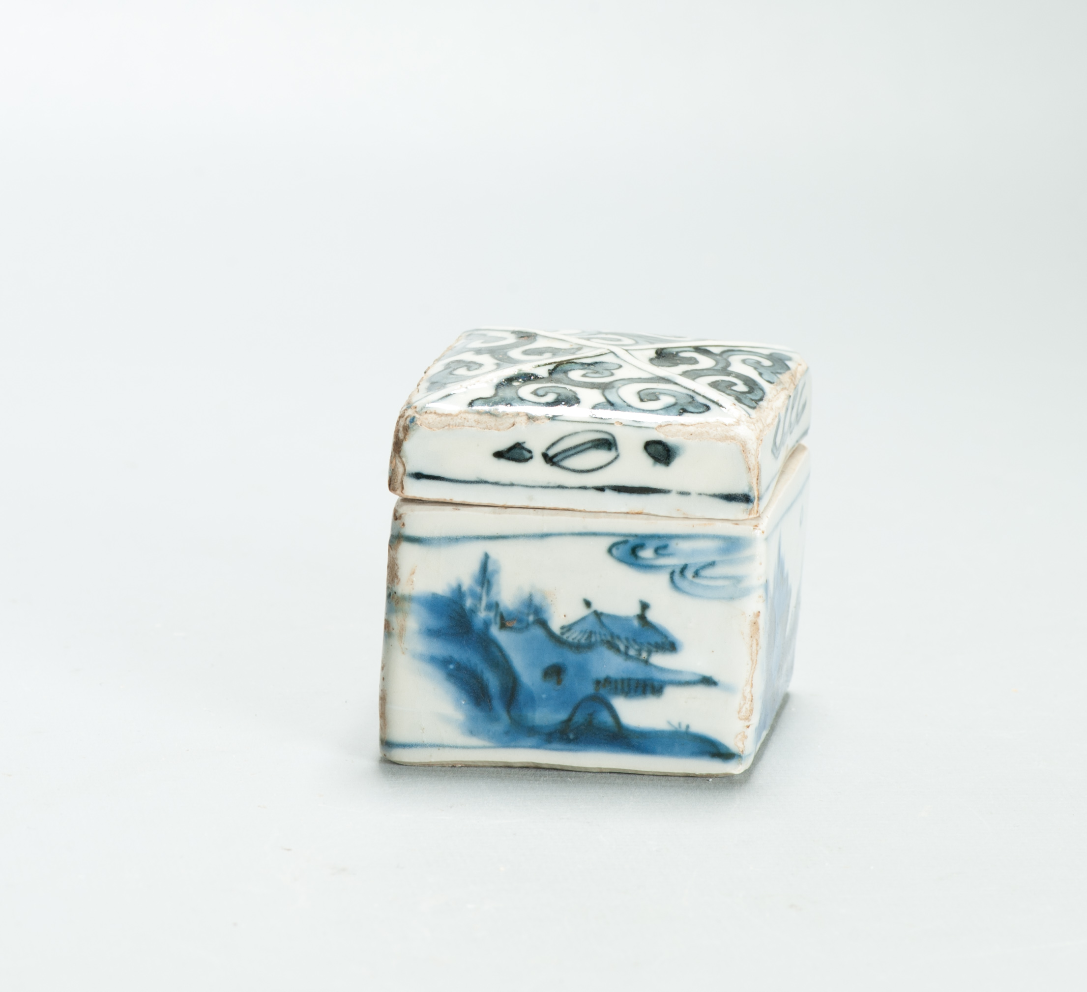 Rare 17th C Chinese Porcelain Ming Period Incense Container Tianqi Scholar - Image 19