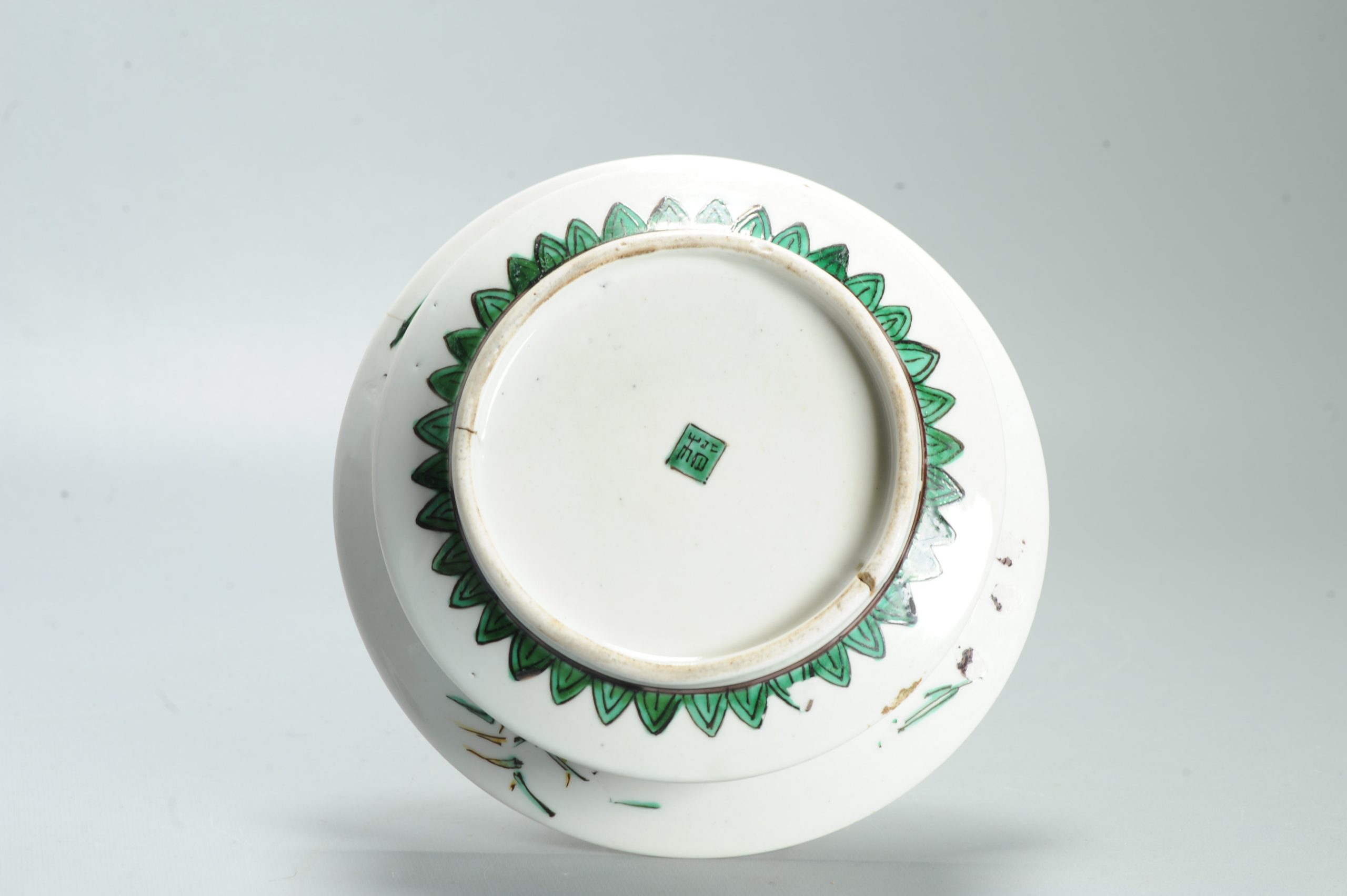 Antique Ko-Kutani  17th c Edo Period Japanese Dish Japan ca 1640-1660