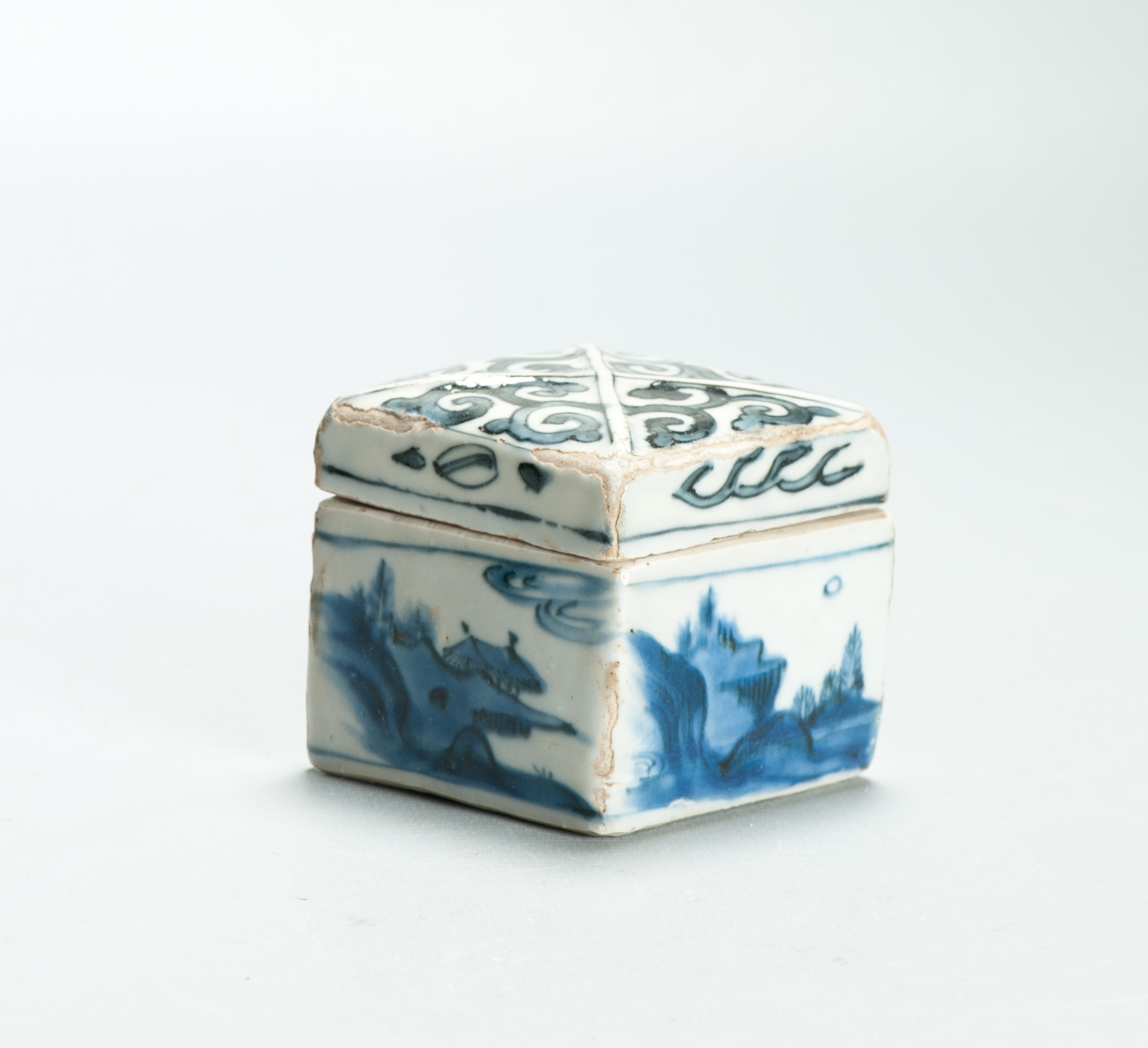 Rare 17th C Chinese Porcelain Ming Period Incense Container Tianqi Scholar - Image 20