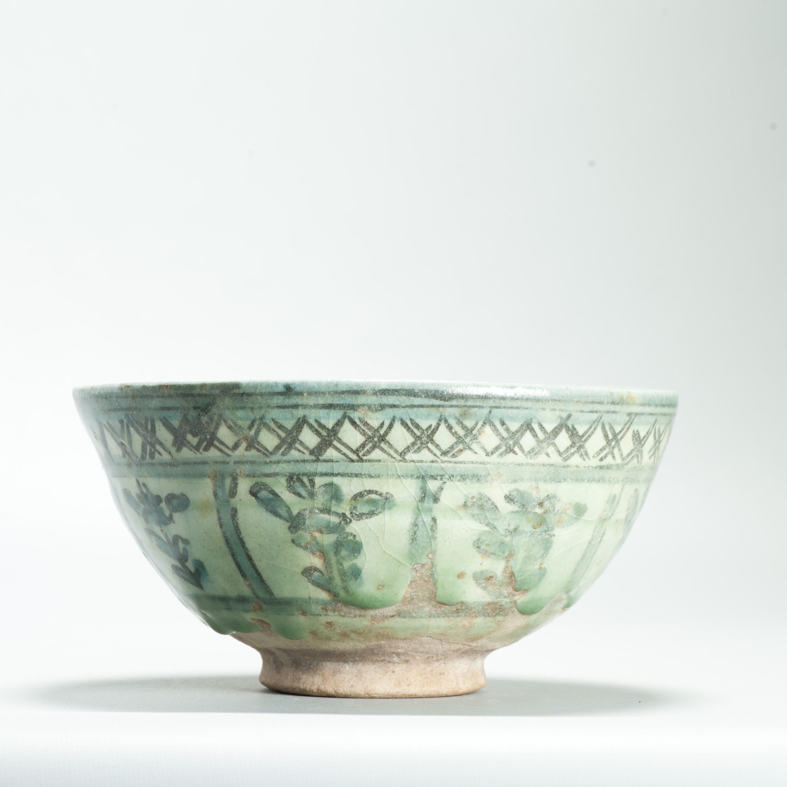 Antique Green Earthenware Persian Bowl 12th -14 century Rare - Image 11