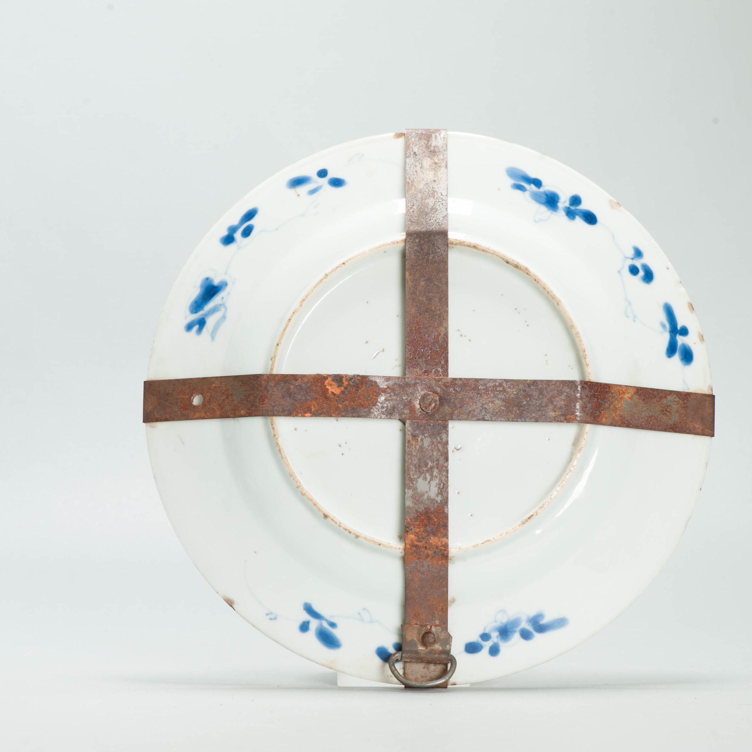 Antique Chinese Kangxi Blue & White Porcelain Dish Qing Dynasty Landscape Plate - 图片 6